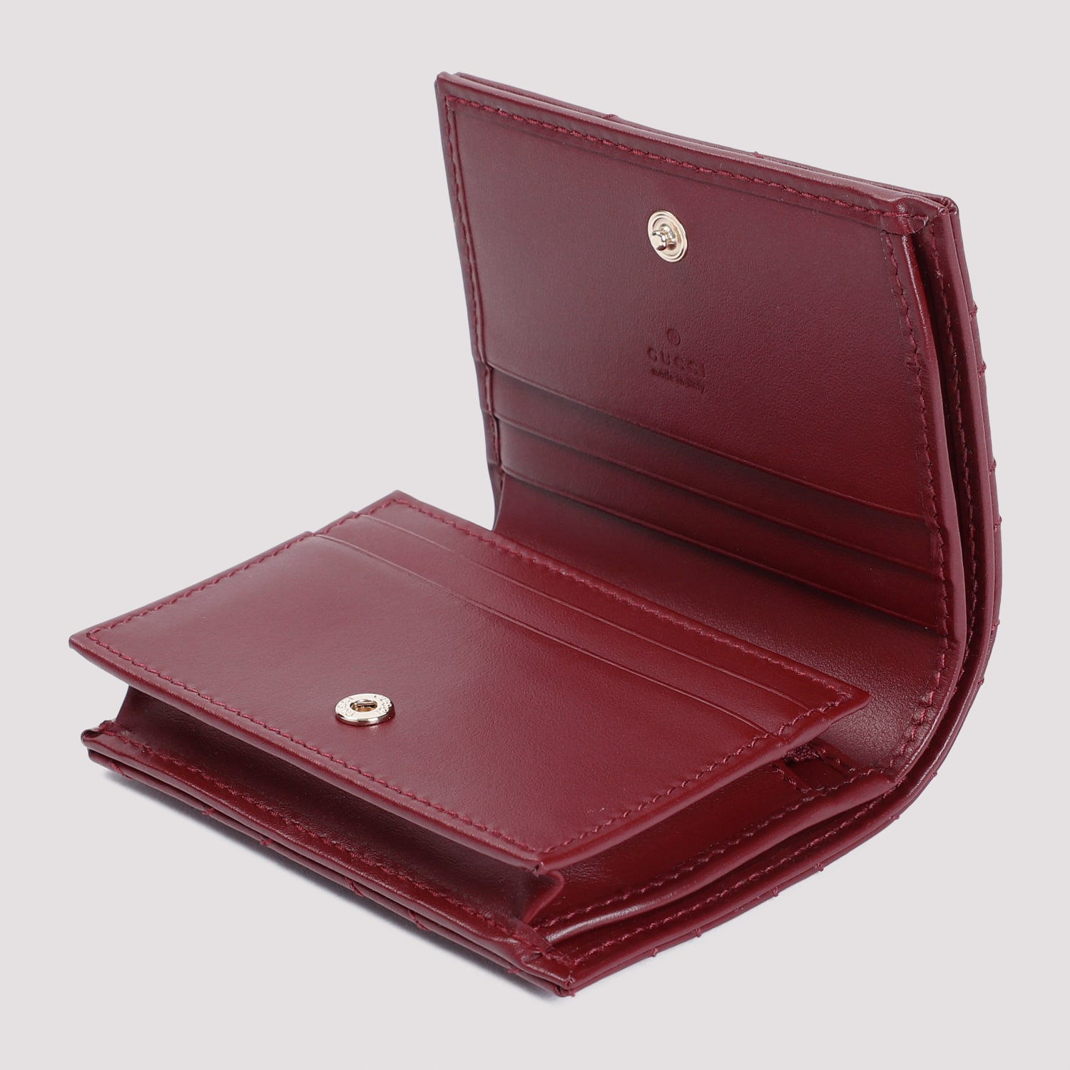 Shop Gucci Gg Marmont 2.0 Credit Card Case In Rosso Ancora