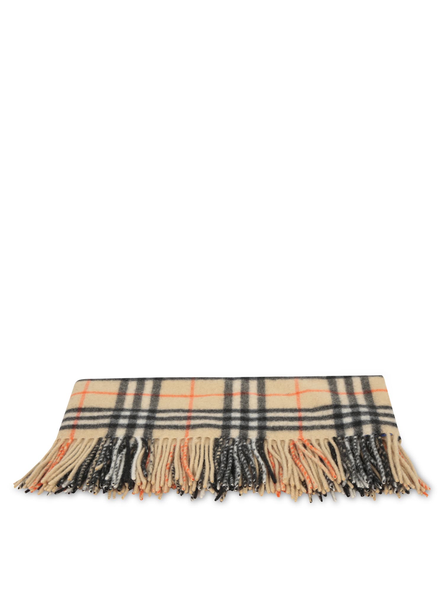 Shop Burberry Washed Beige Scarf