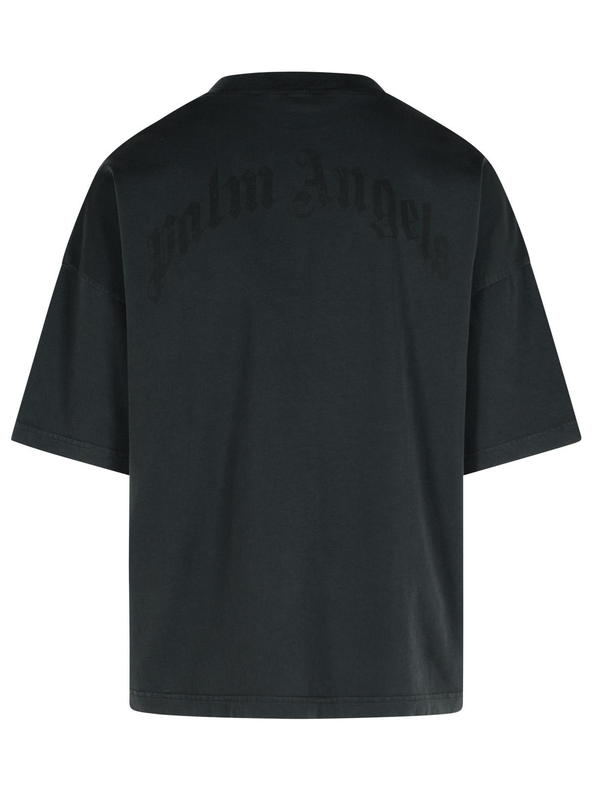 Palm Angels Logo-tag Round-neck T-shirt In Black