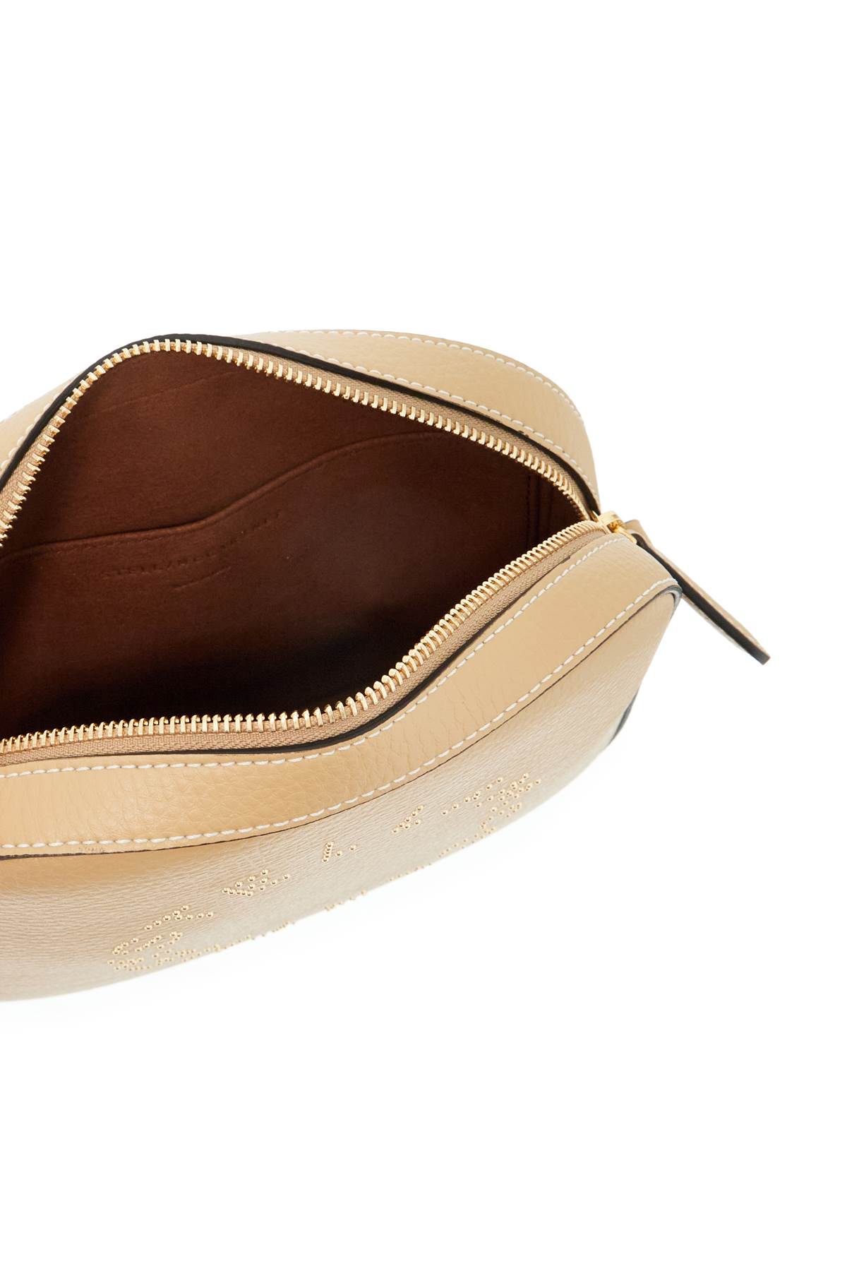 Stella Mccartney Logo-printed Camera Bag For In Caramel (beige)