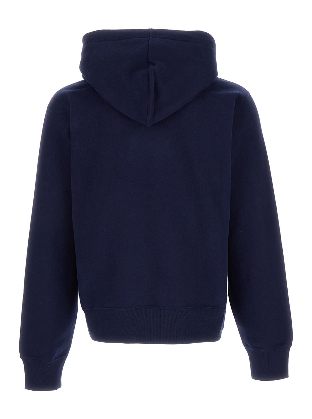 Shop Saint Laurent Blue Cassandre Hoodie In Cotton Man