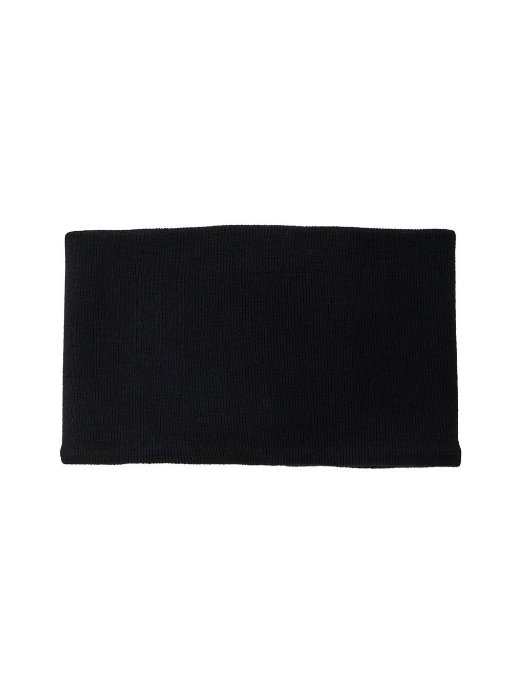 JW ANDERSON BLACK KNIT NECKBAND WITH ZIP CLOSURE ON THE FRONT IN WOOL MAN