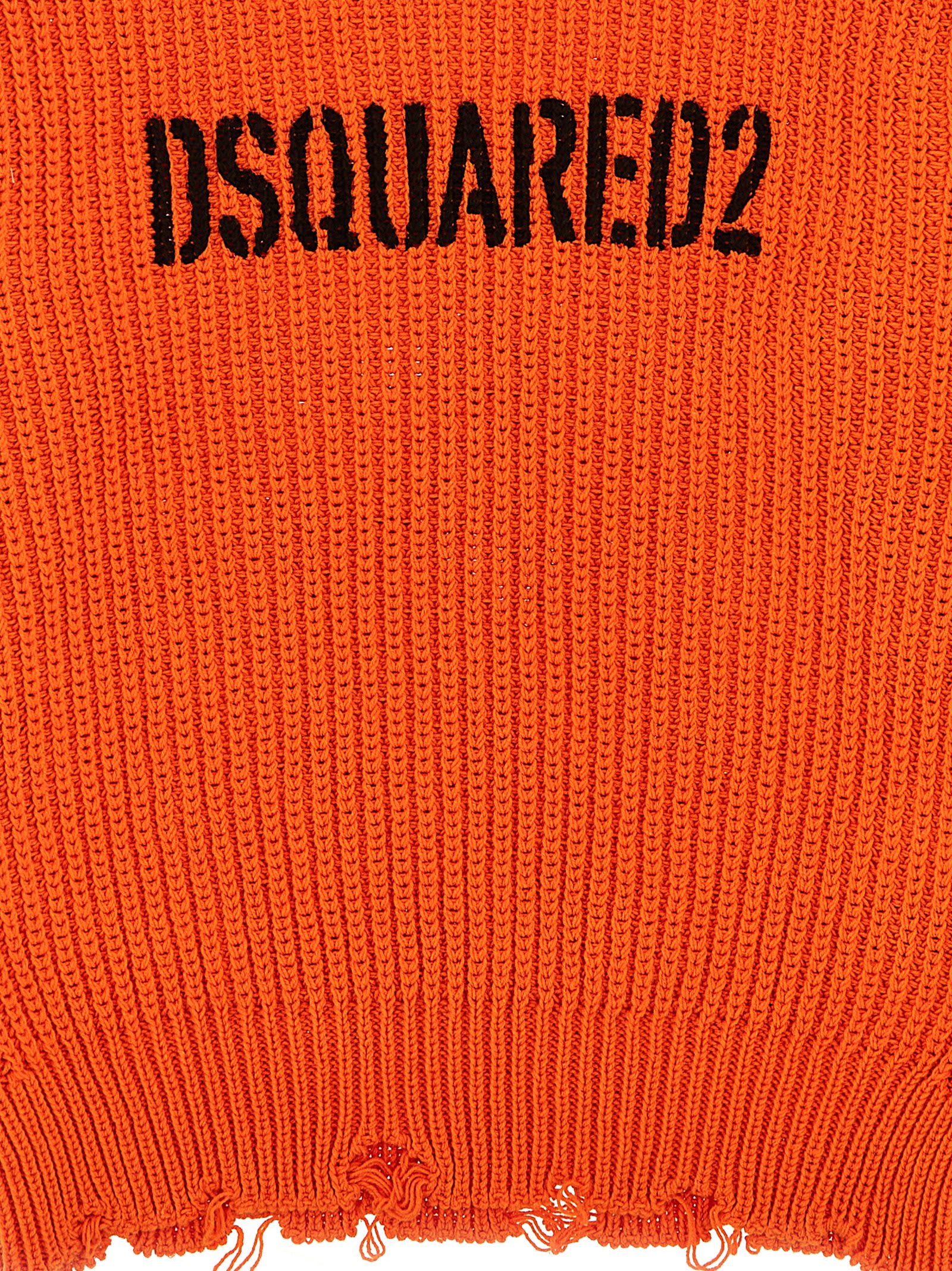 Shop Dsquared2 Logo Sweater In Orange