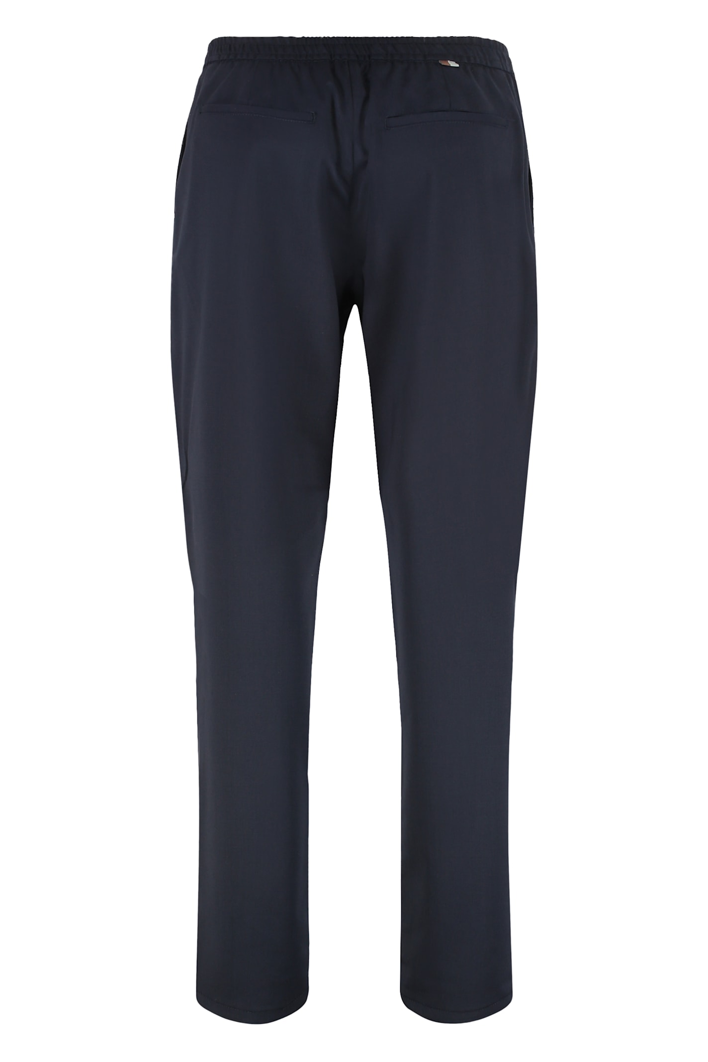 Canali Drawstring Casual Pants In Blue