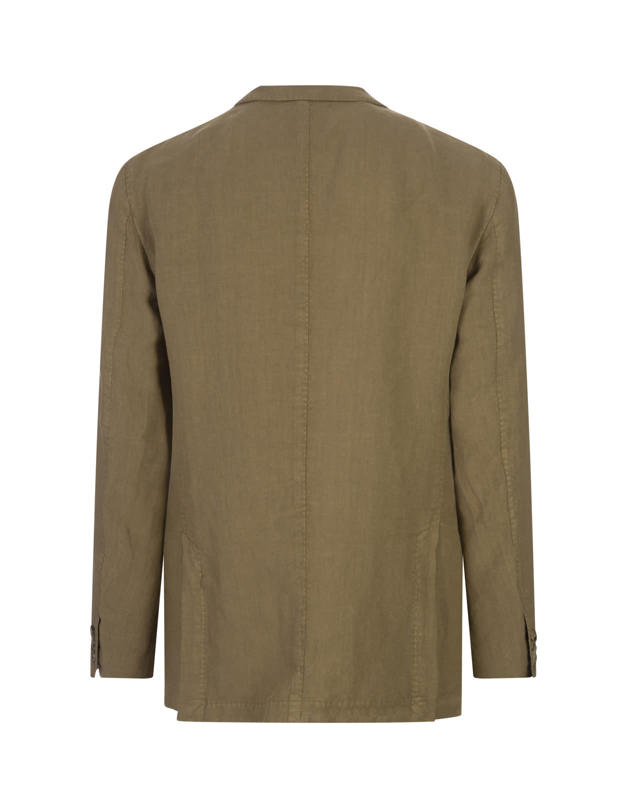 Shop Boglioli Khaki Linen Regular Fit Blazer In Green