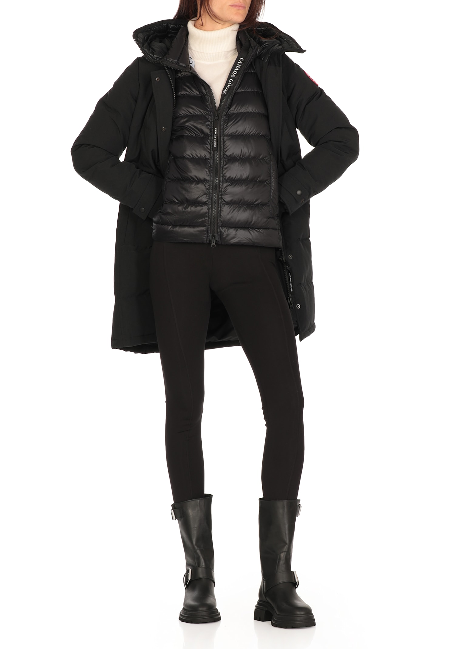 Canada Goose Shelburne Hooded Arctic-tech Parka In Black