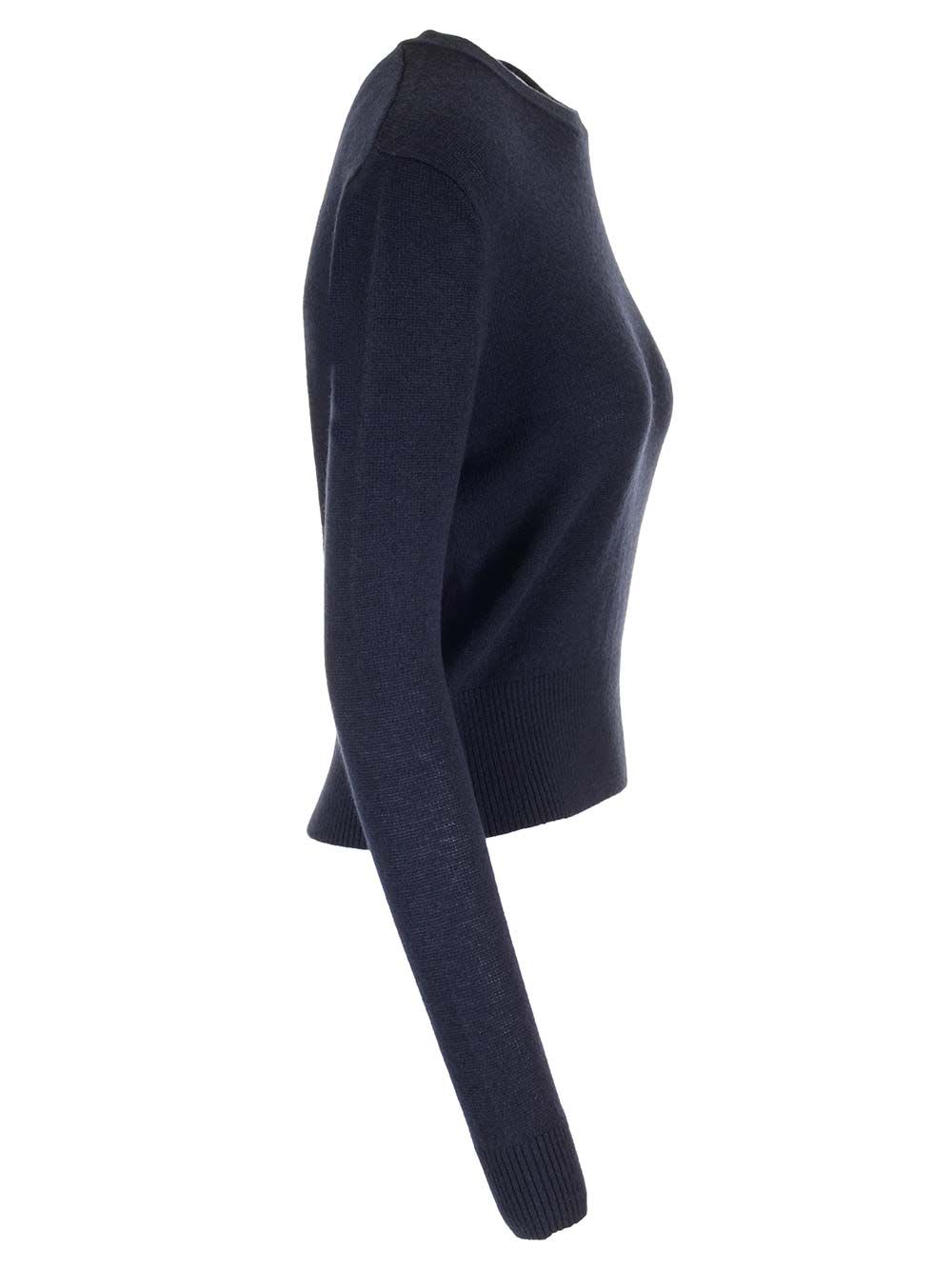 Shop Forte Forte Cashmere Wool Gauze Sweater In Blue