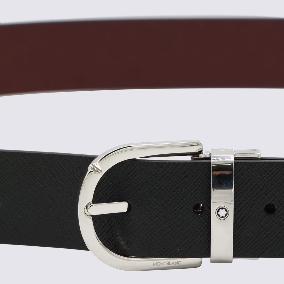 Montblanc Leather Belt In Black