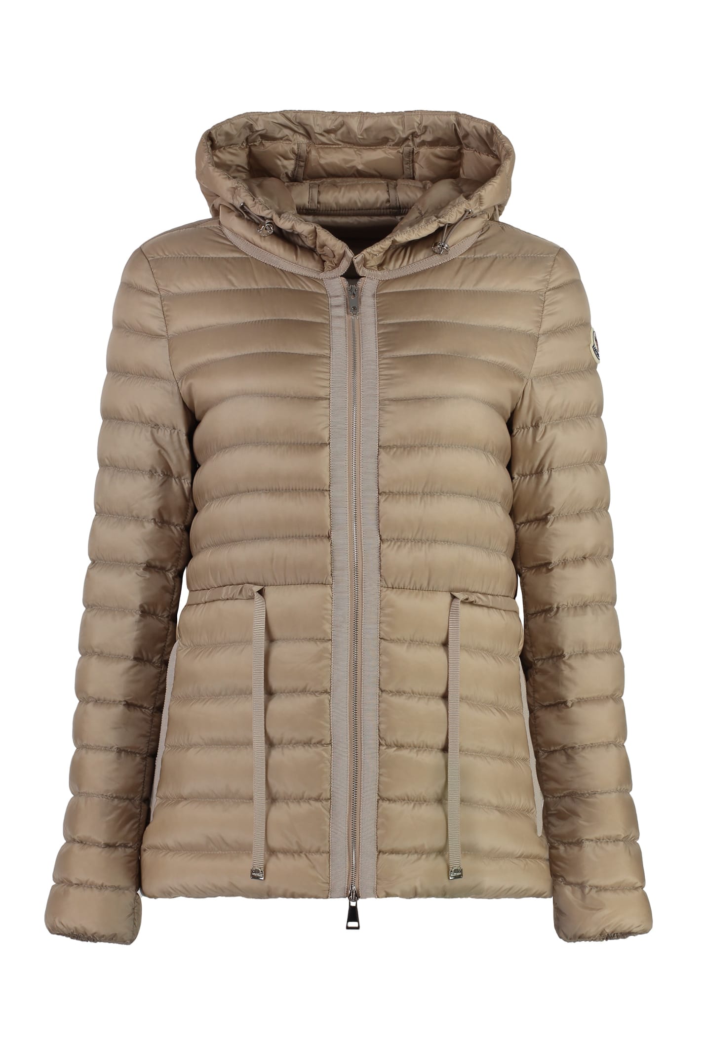 Shop Moncler Raie Short Down Jacket In Beige