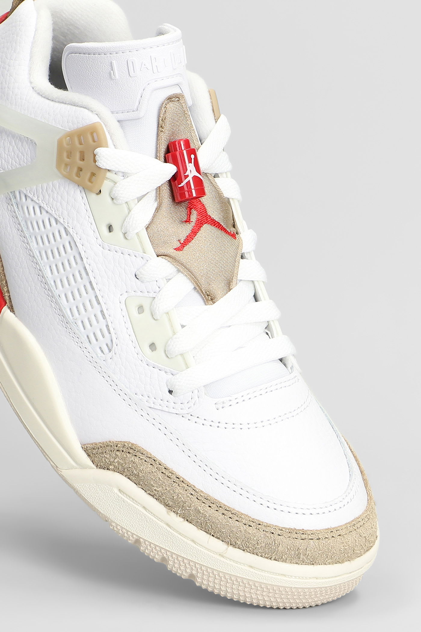 Nike Jordan Spizike Low Sneakers In White Leather In Brown