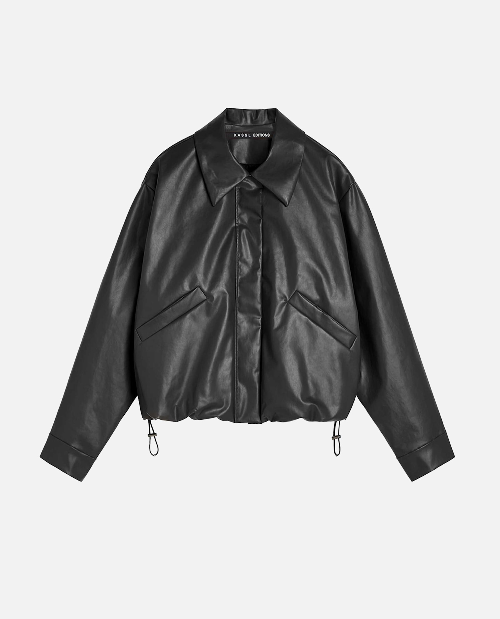 Kassl Editions Black Short Bomber Jacket In Black