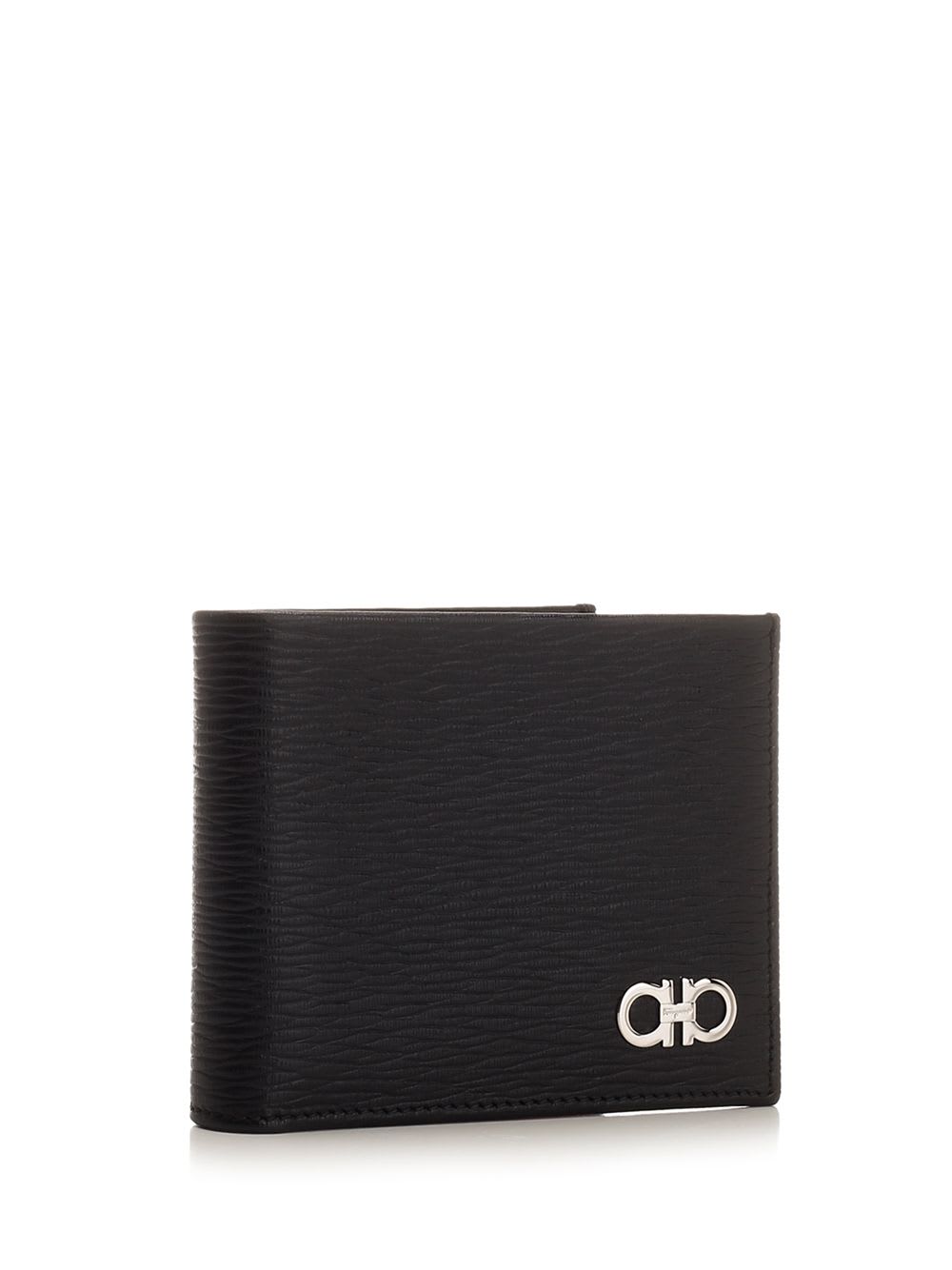 Shop Ferragamo Gancini Wallet In Black