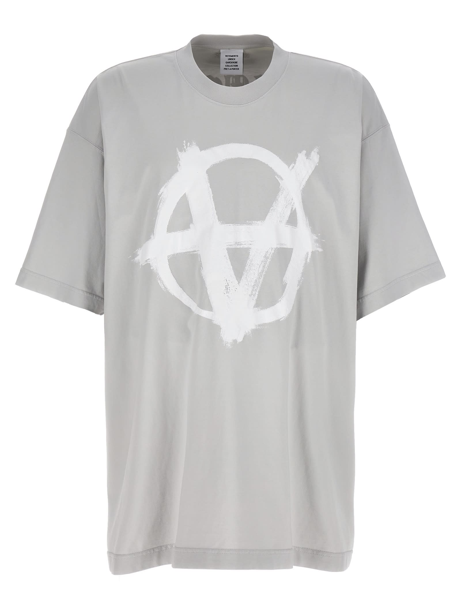 Vetements Reverse Anarchy T-shirt In White