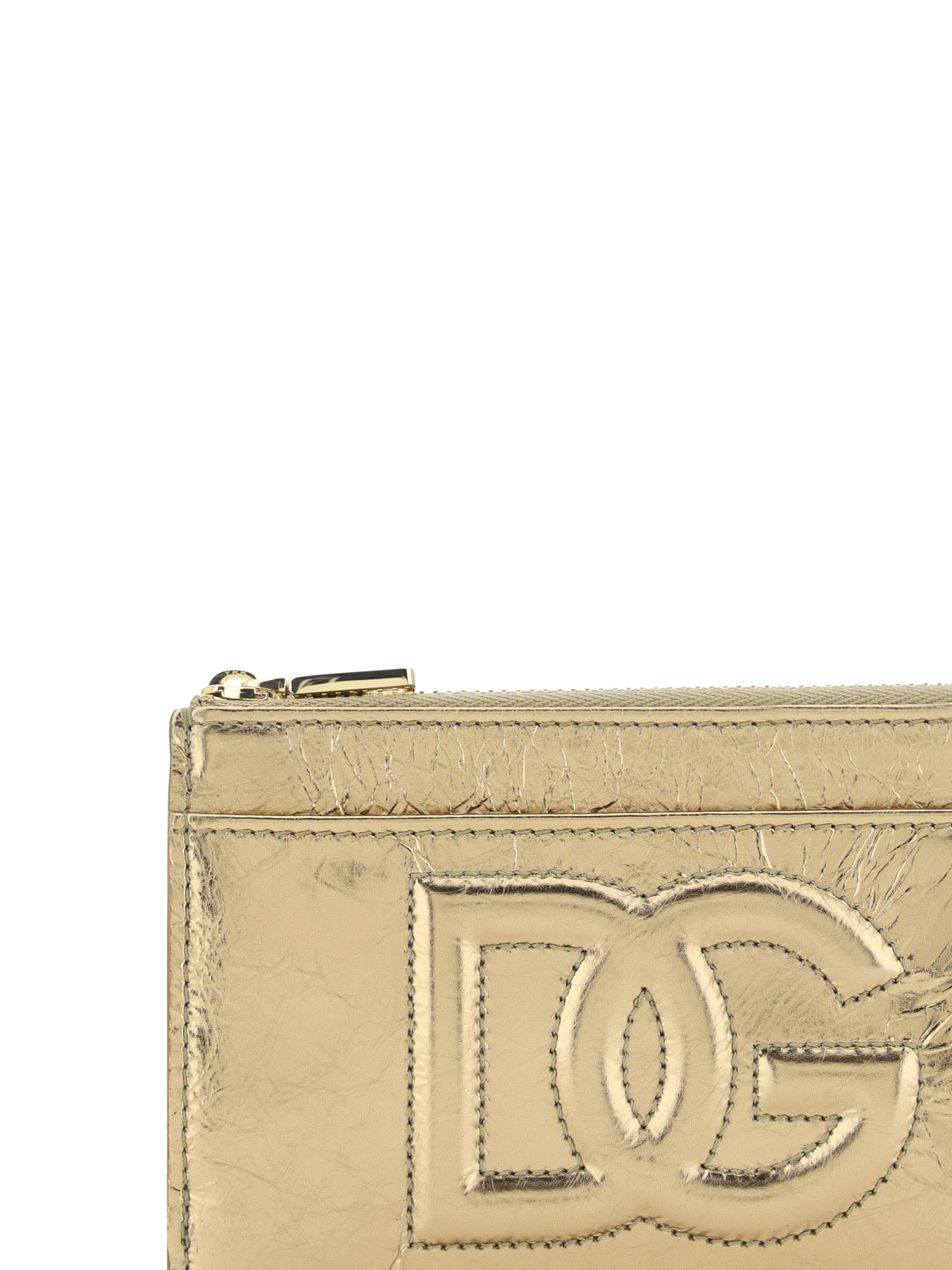 Shop Dolce & Gabbana Card Case In Oro