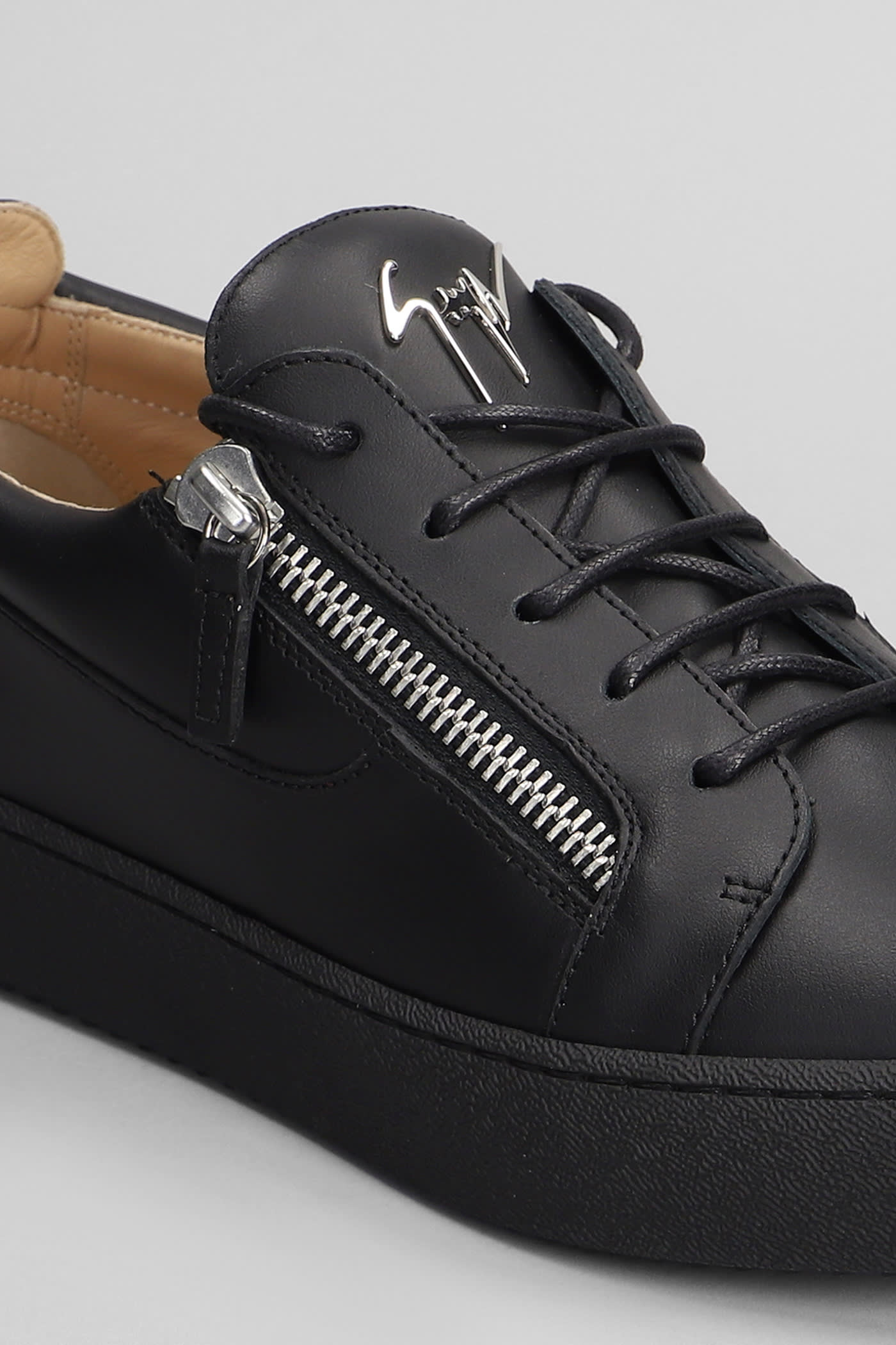 Shop Giuseppe Zanotti Frankie Sneakers In Black Leather