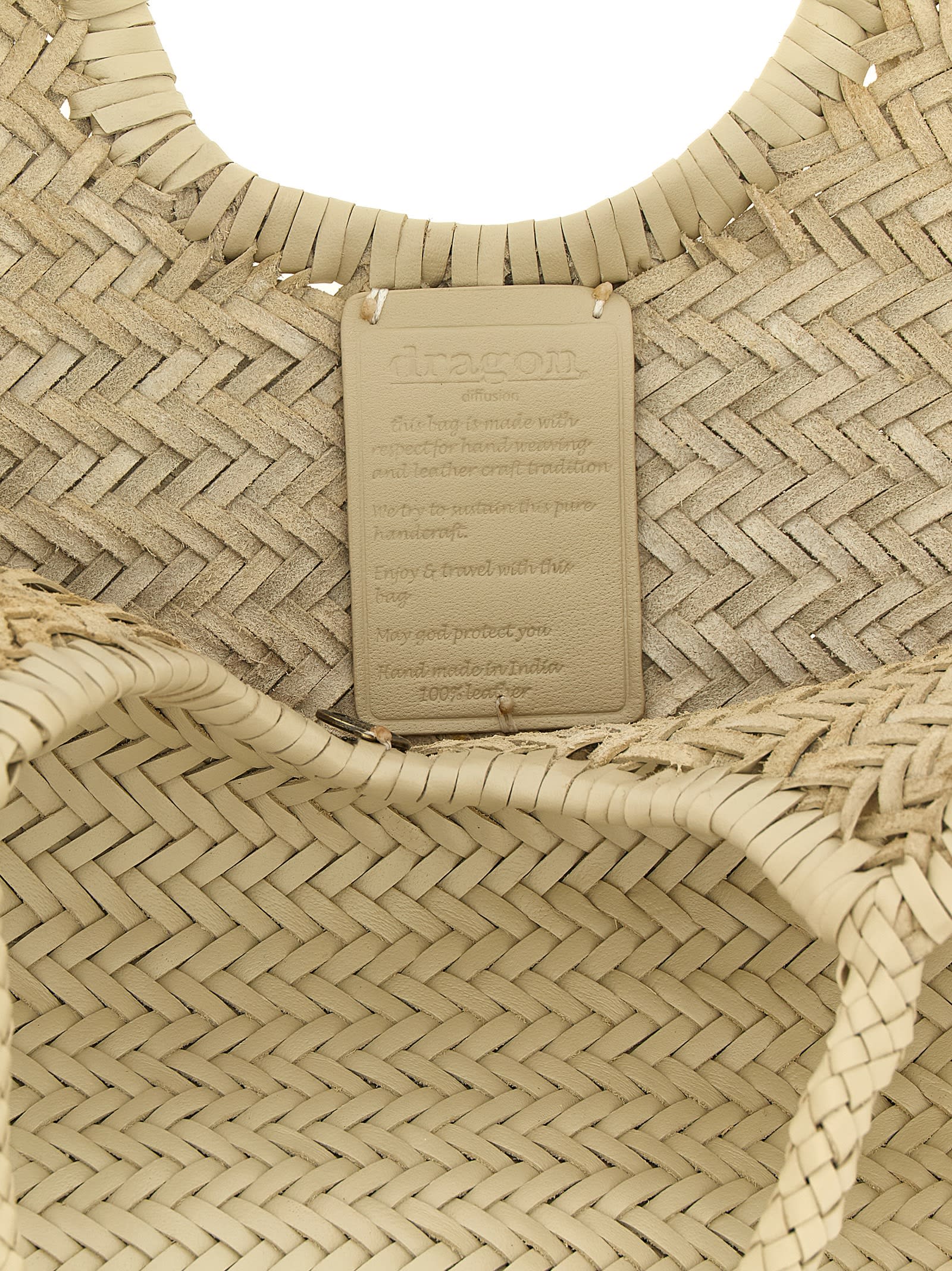 Dragon Diffusion Large Woven Shoulder Bag With Dual Handles In Gray