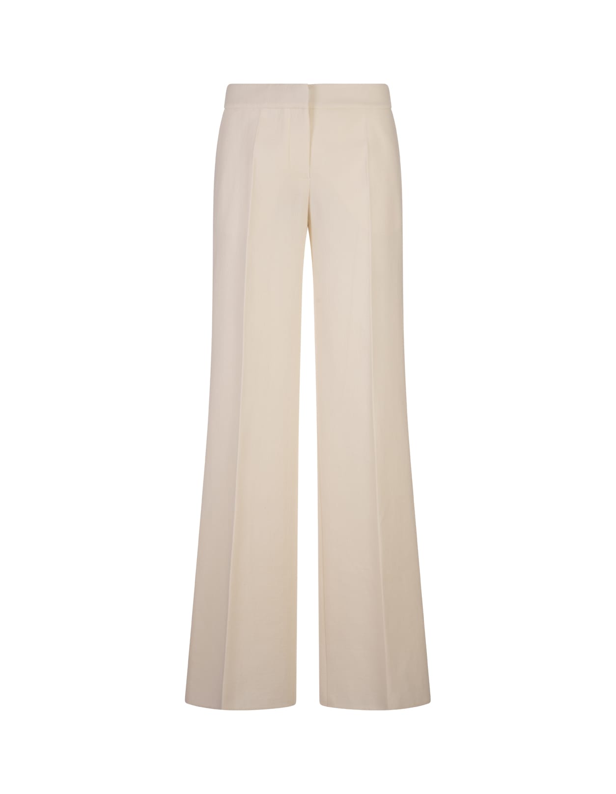 Shop Gianluca Capannolo White Wool Palazzo Trousers