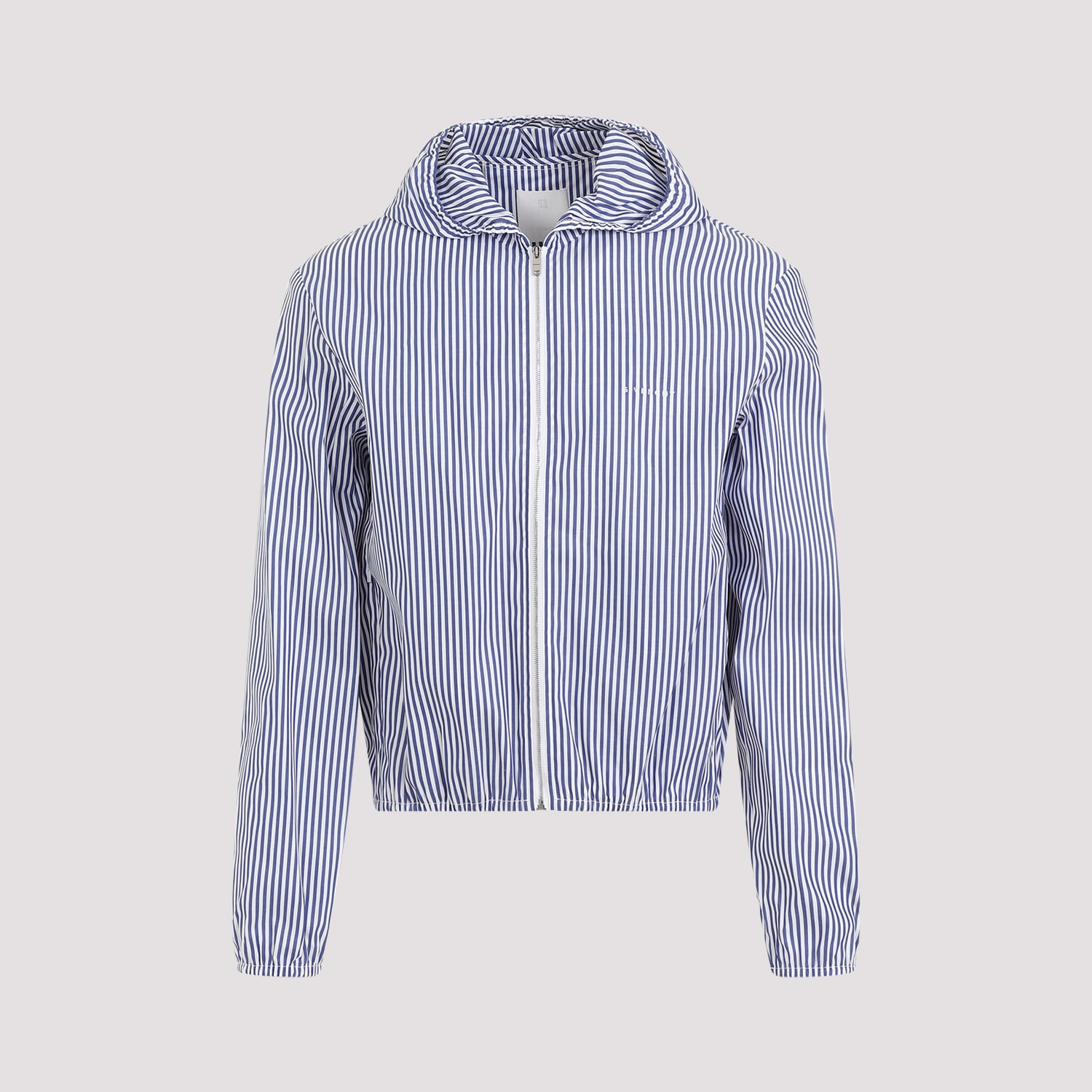 Shop Givenchy Shrunken Windbreaker Jacket In Blue