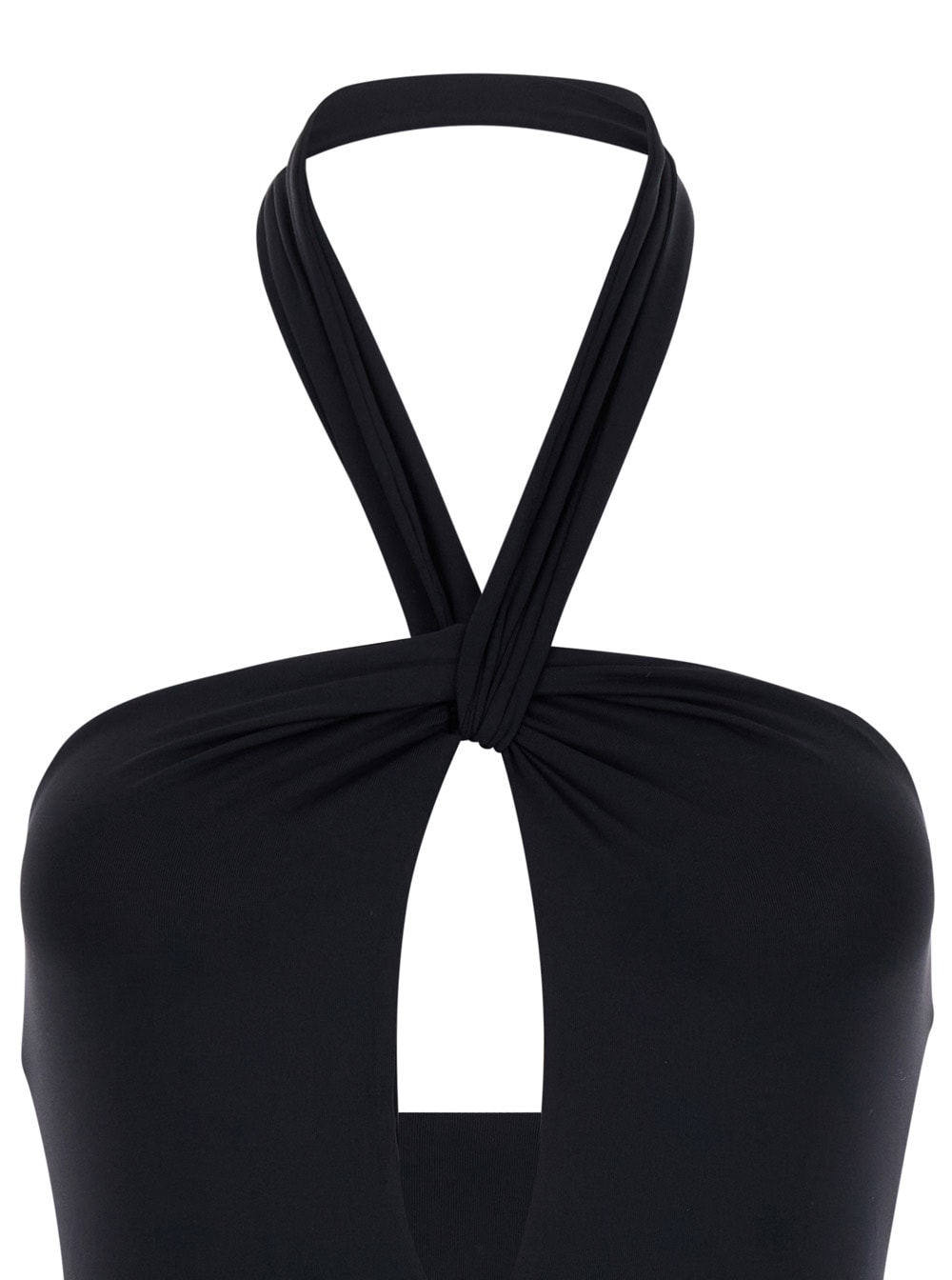 Shop Federica Tosi Black One-piece Swimsuit In Polyamide Woman