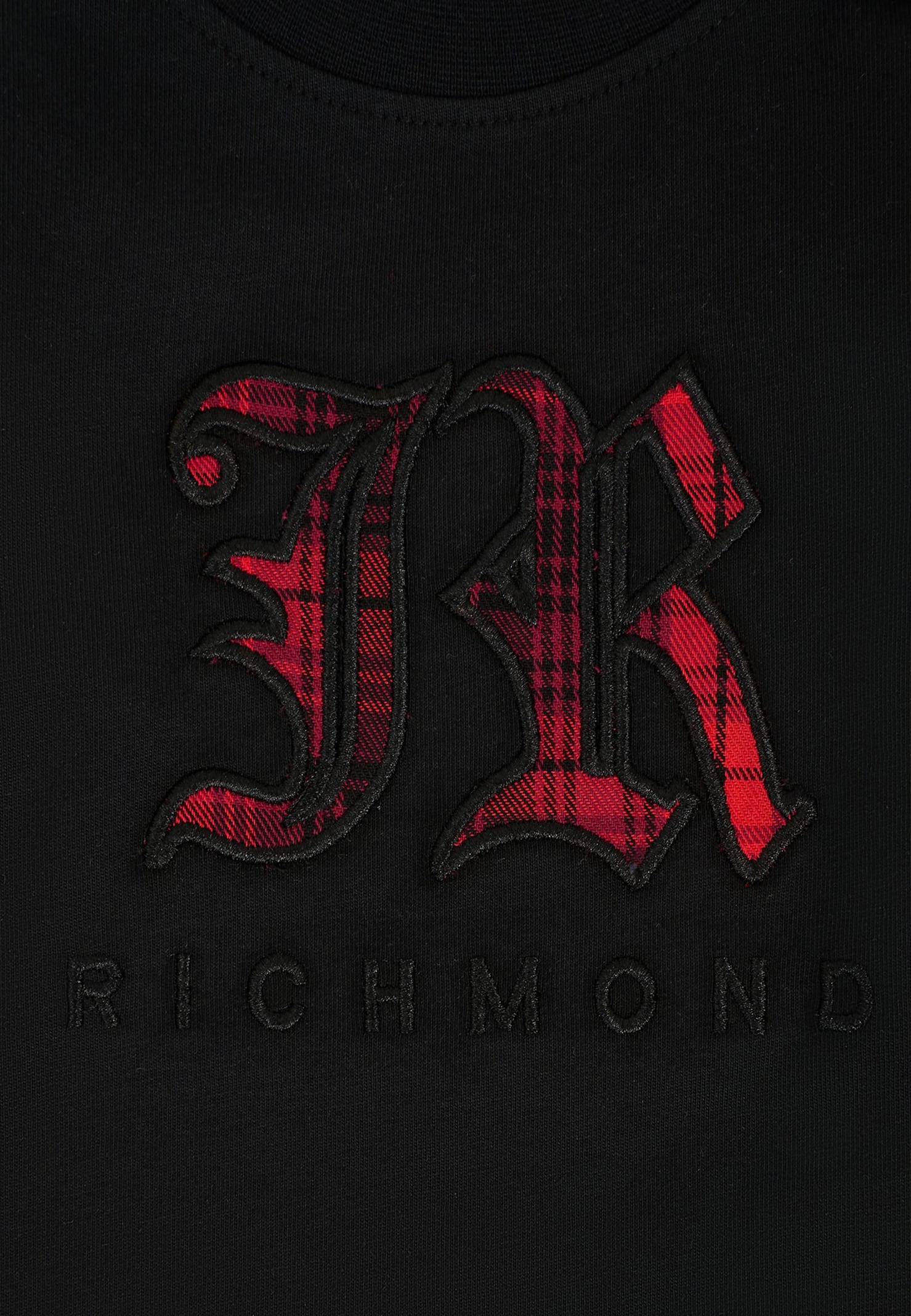 Richmond Black T-shirt For Baby Boy With Logo In Black