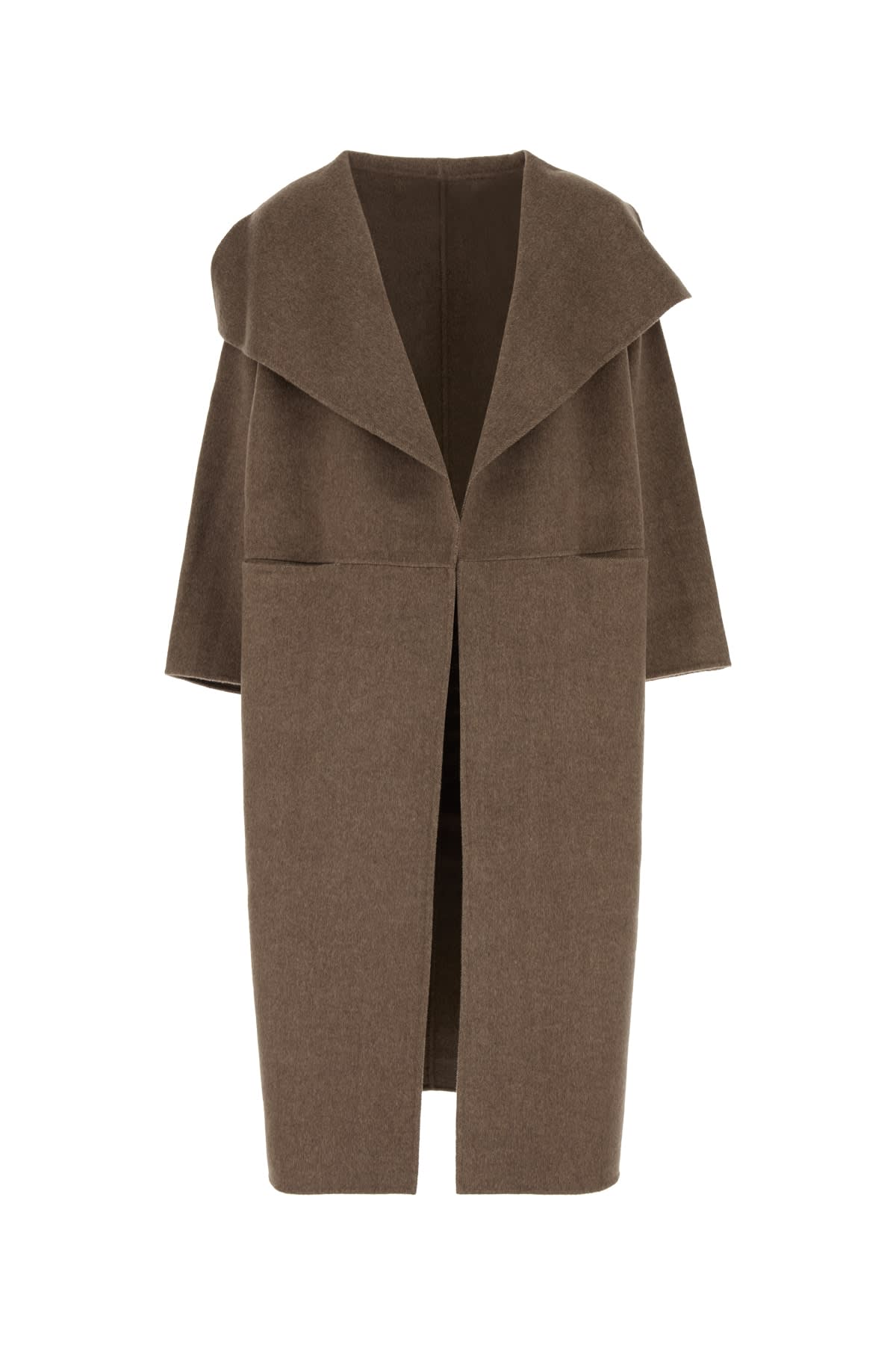 Shop Totême Signature Wool Cashmere Coat In Grey