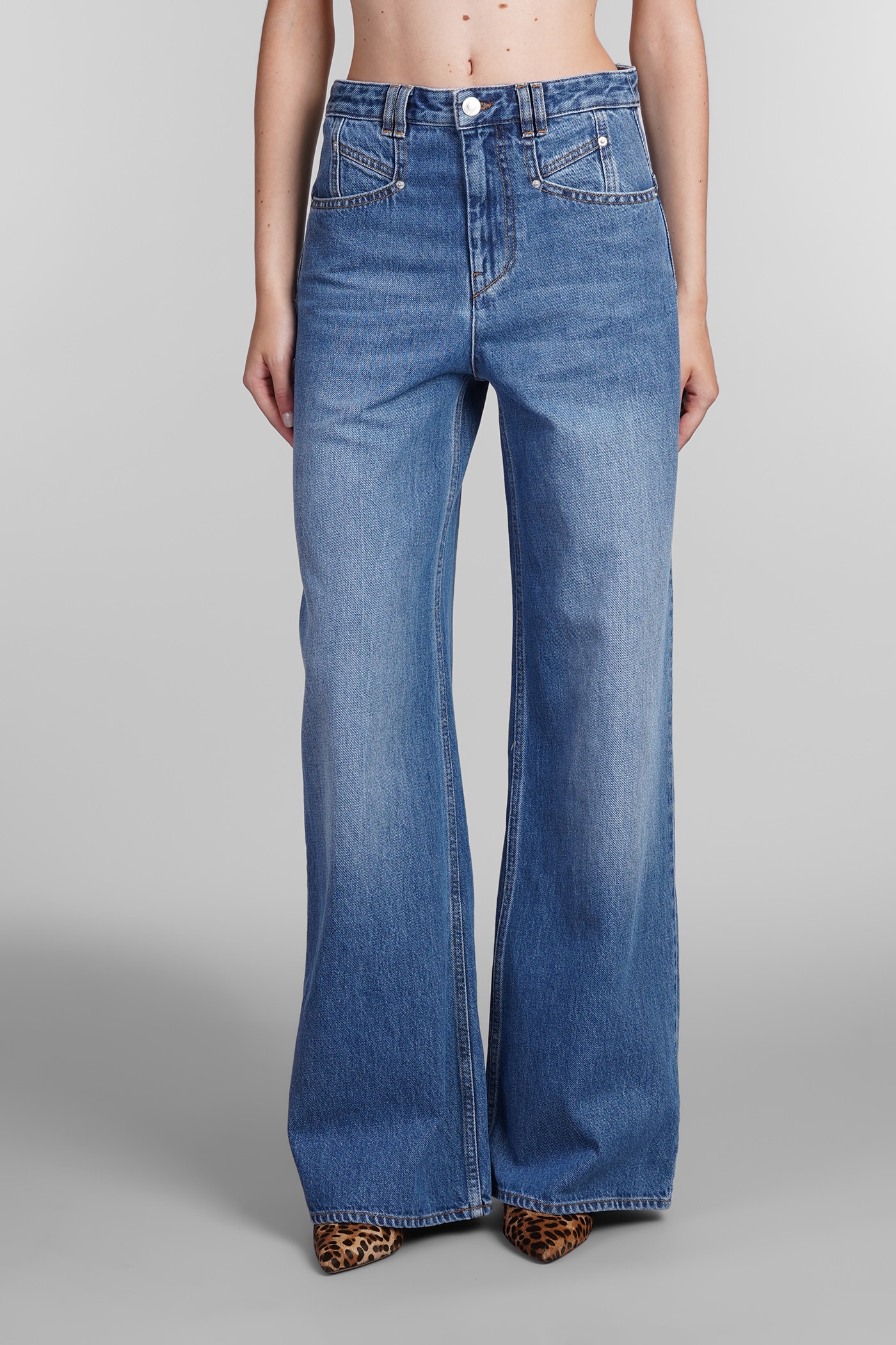 Shop Isabel Marant Lemony Jeans In Blue Cotton