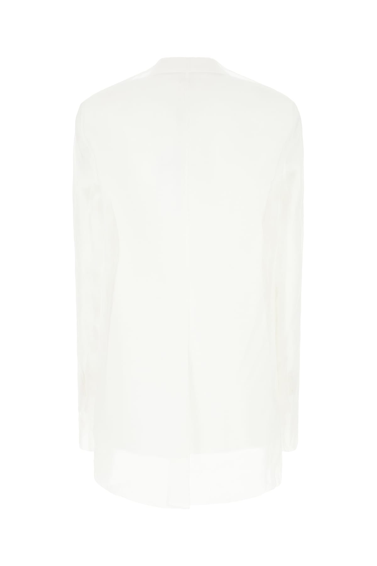 Shop Sportmax White Silk Blend Blazer In 001