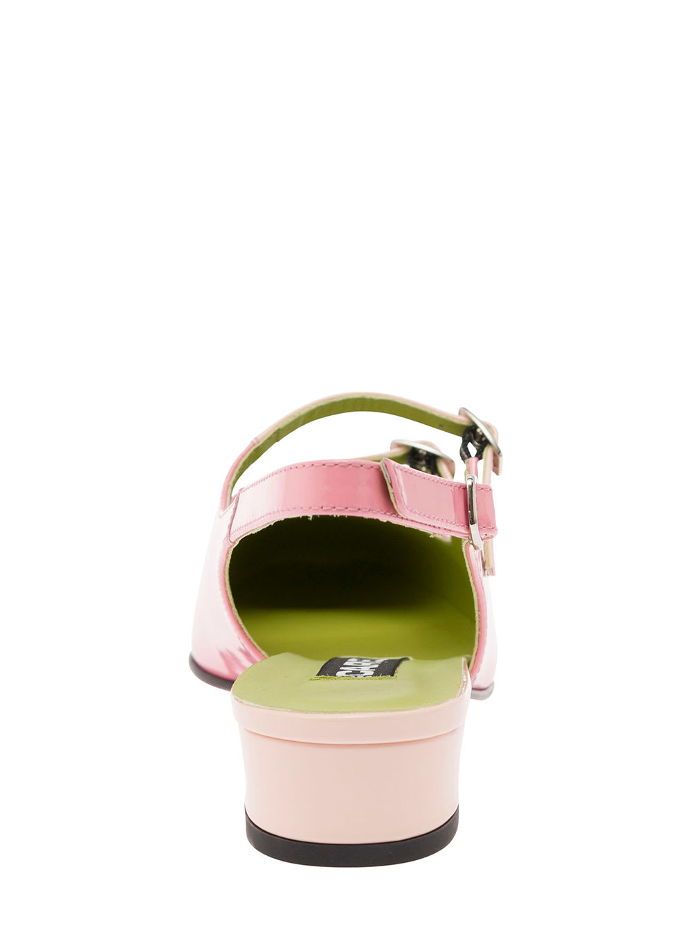 Shop Carel Abricot Pink Slingback Mary Janes With Contrasting Toe In Leather Woman