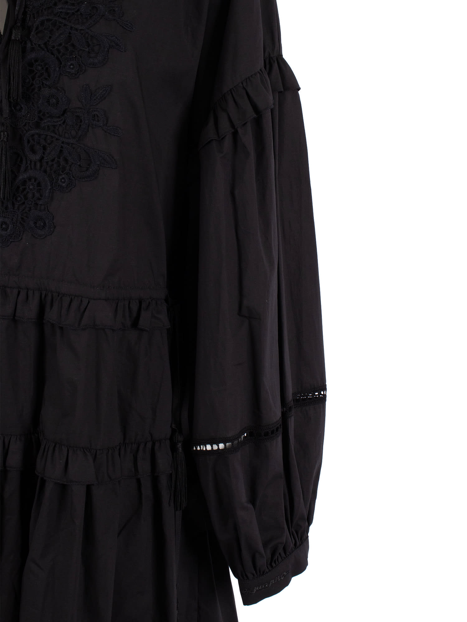 Ermanno Ermanno Scervino L/s Mini Dress In Black
