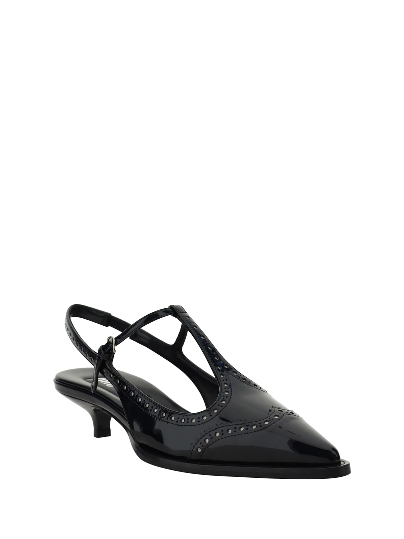 Shop Miu Miu Pumps In Nero+avorio