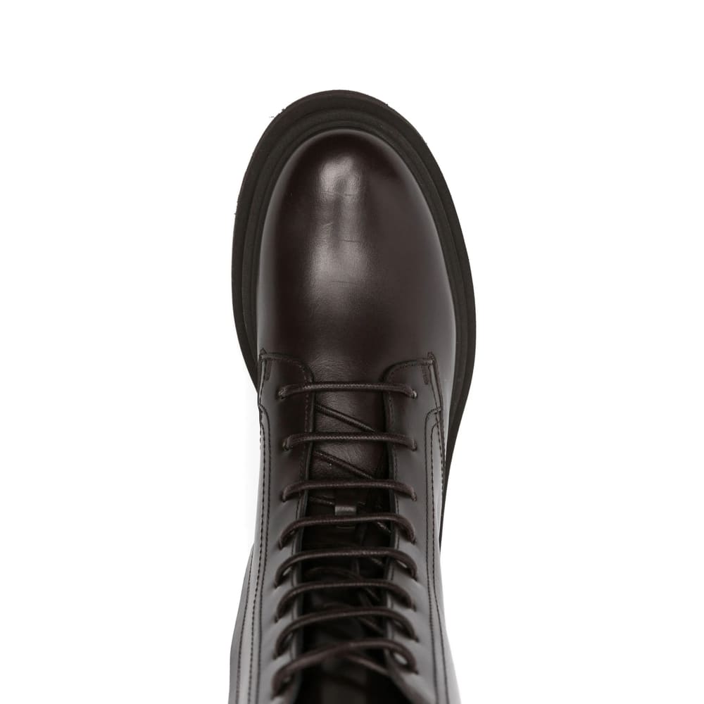 Brunello Cucinelli Leather Ankle Boots In Multi