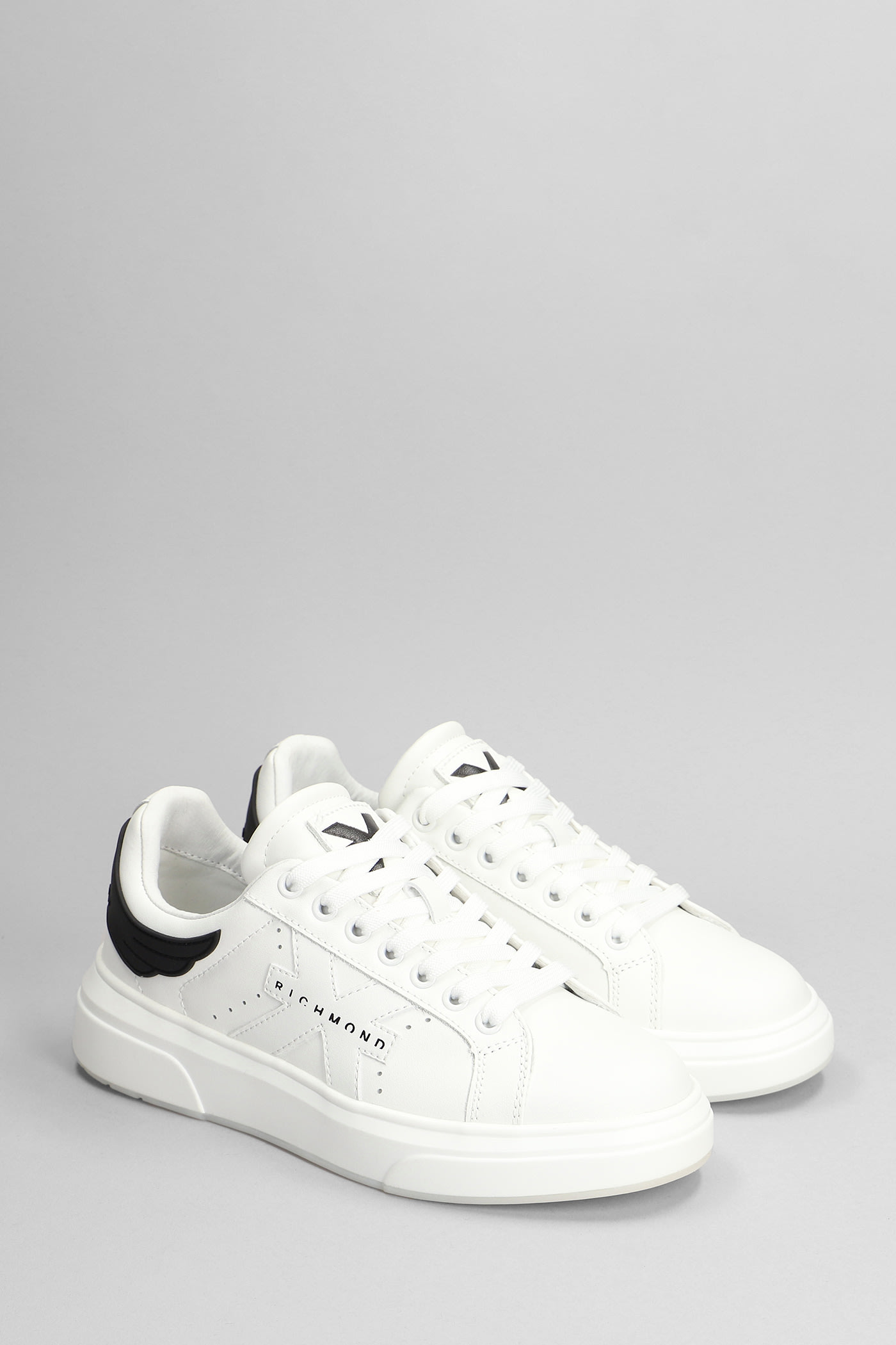 Shop John Richmond Sneakers In White Leather