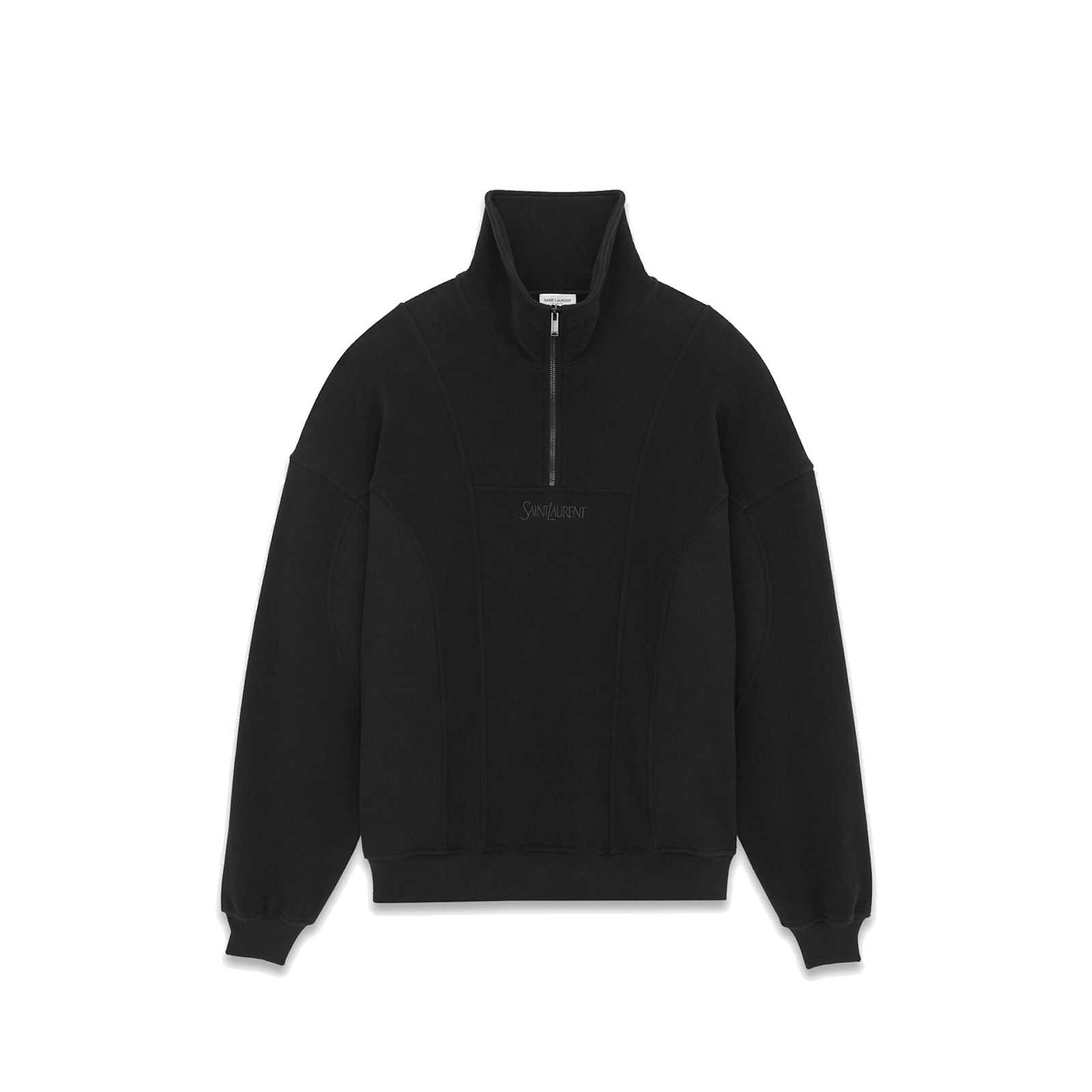 Shop Saint Laurent Cotton Fleece Sweatshirt In Black