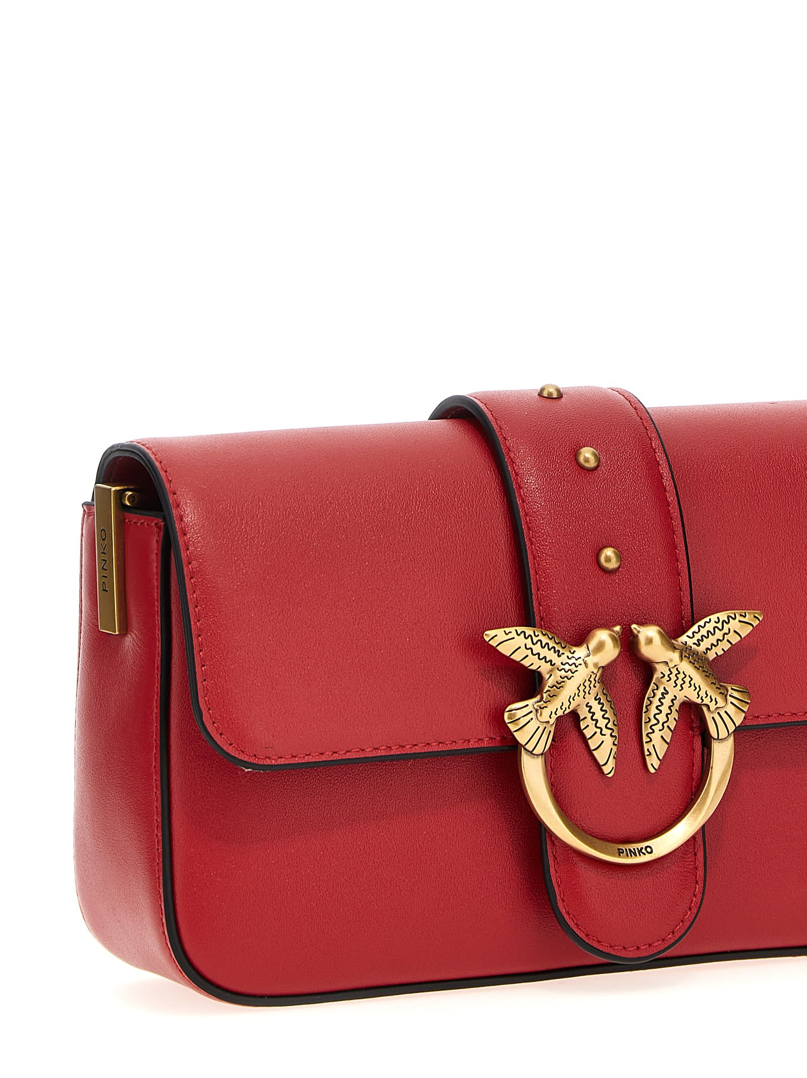 Pinko Love One Mini Crossbody Bag In Red