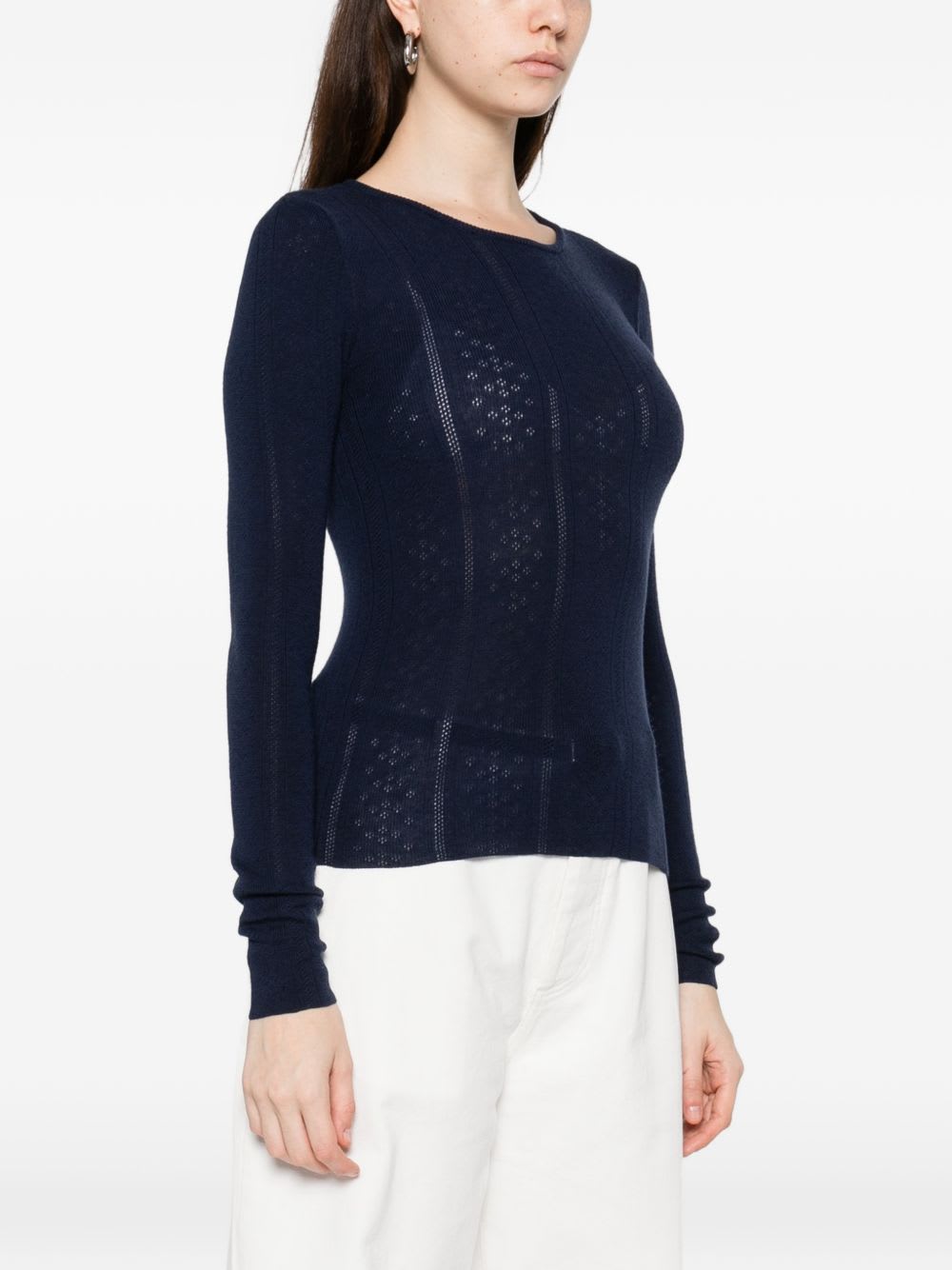 Herskind Knit Long-sleeved T-shirt In Blue