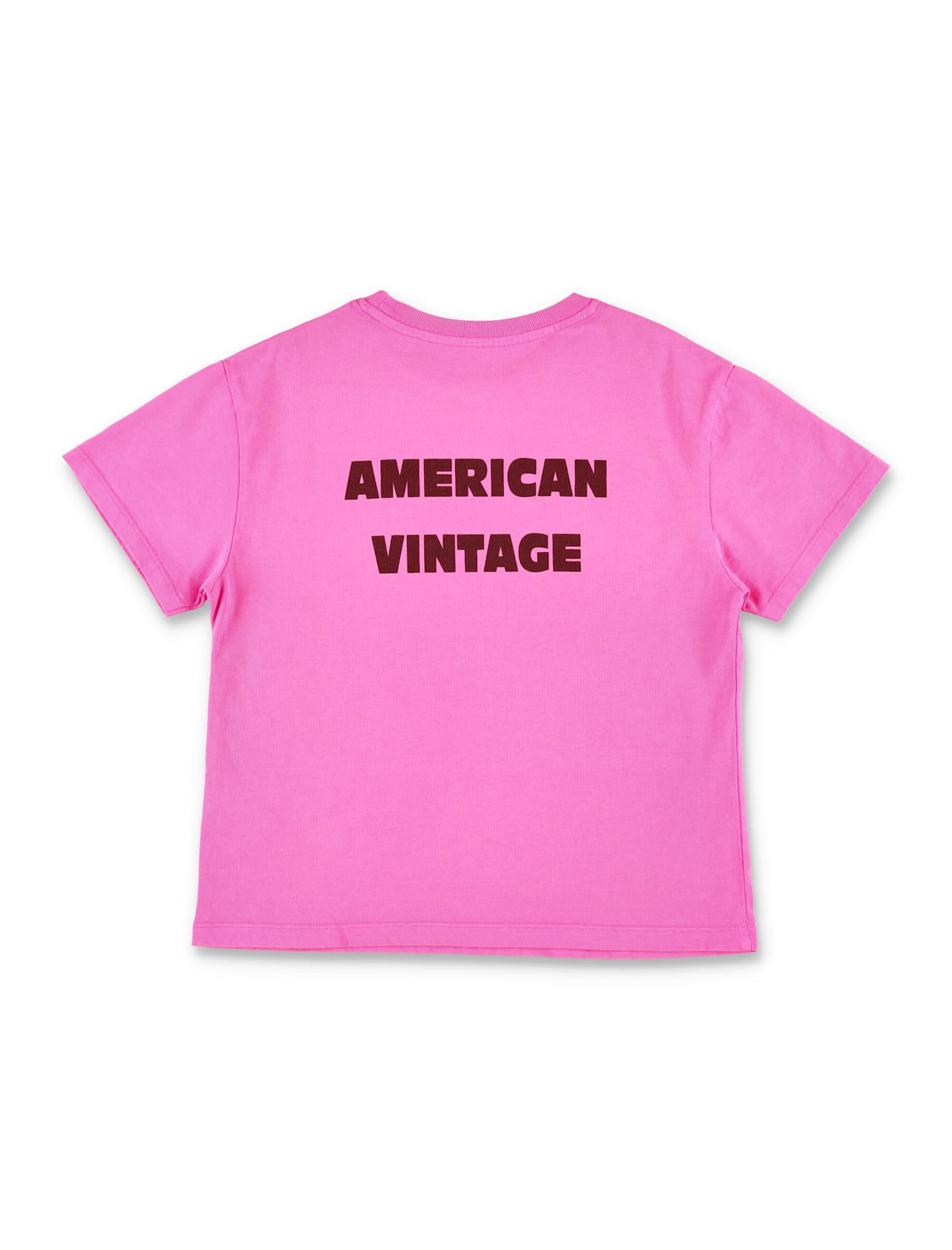 American Vintage Fizvalley Hot Pink Kids T-shirt In Pink
