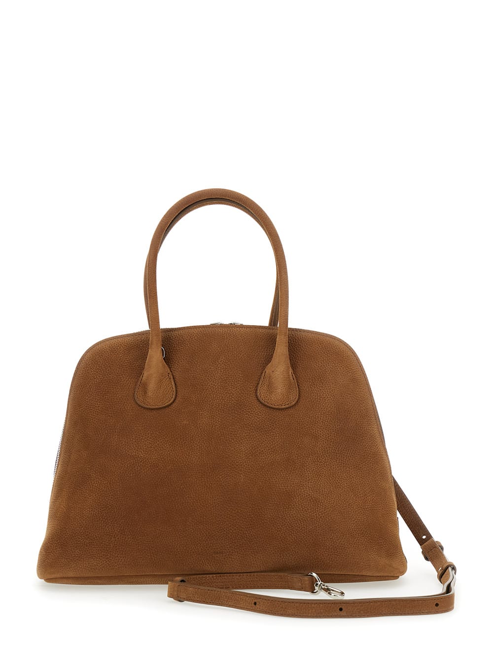 Osoi Zip Brocle Brown Handbag With Belt With Metal Buckle And Top Shoulder Strap In Leather Woman In Brown