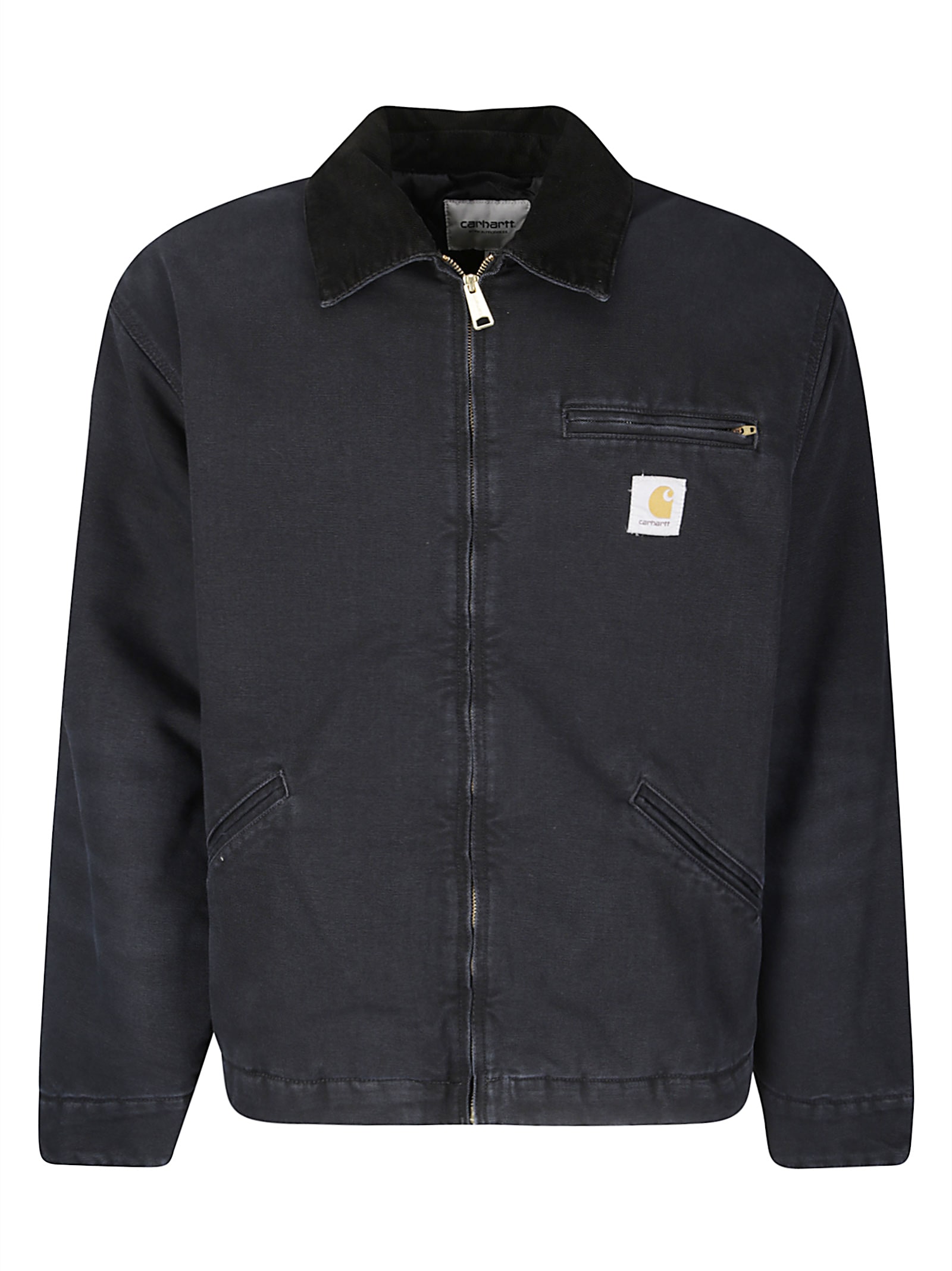 Carhartt Work In Progress Detroit Organic Cotton Canvas Jacket In Black