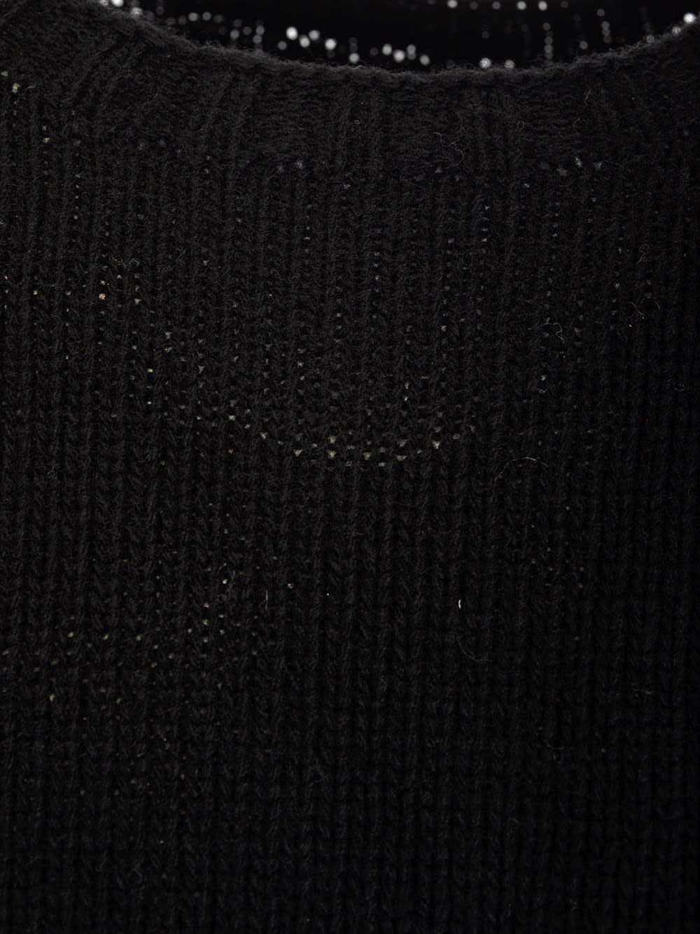 Shop Palm Angels Wool Sweater With Back Logo In Black