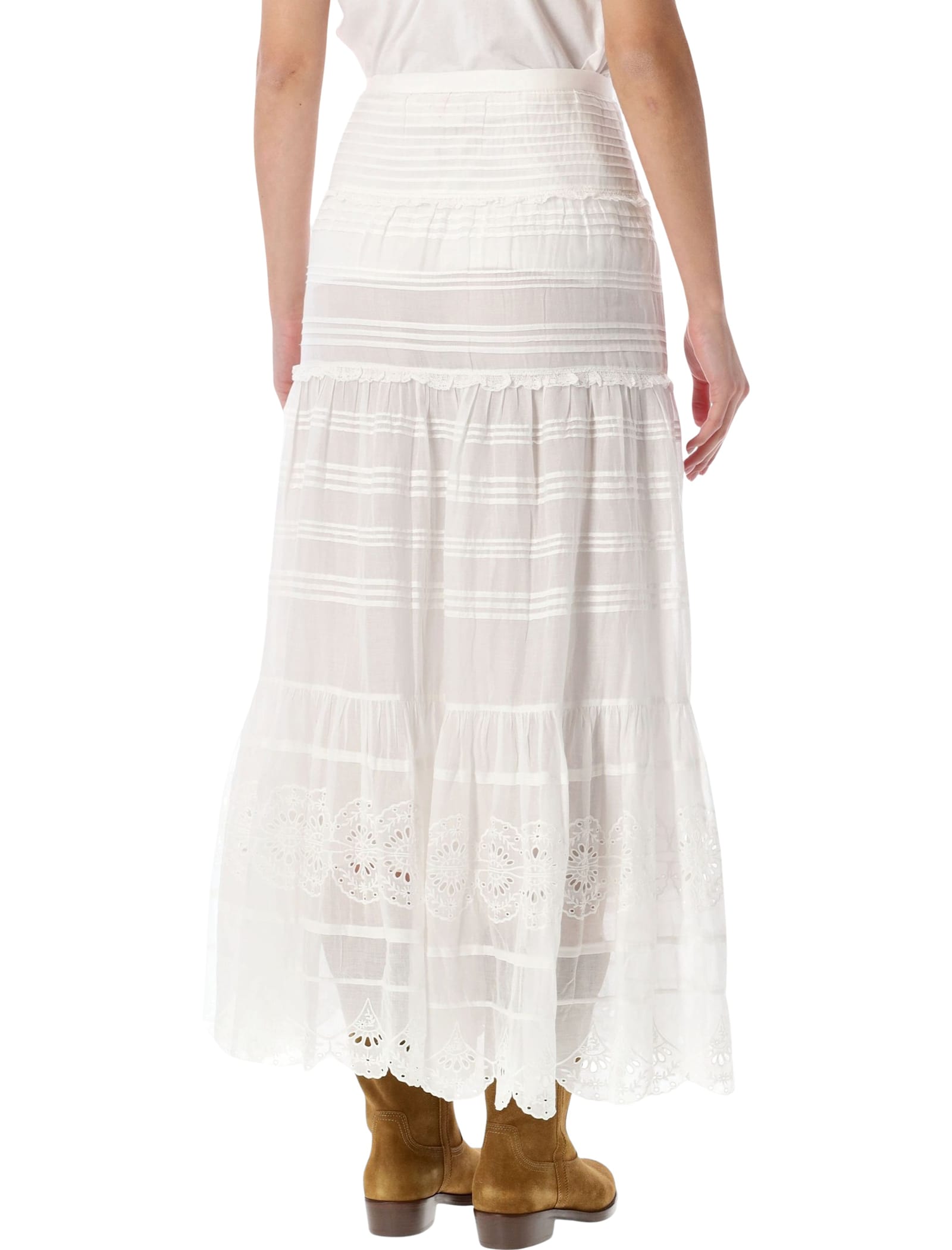 Isabel Marant Étoile Pauline Long Skirt In White