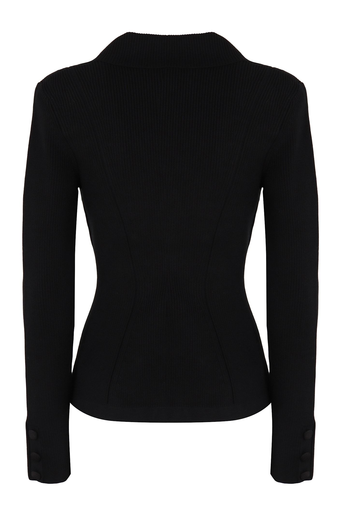 Elisabetta Franchi Double-breasted Blazer In Cotton In Black