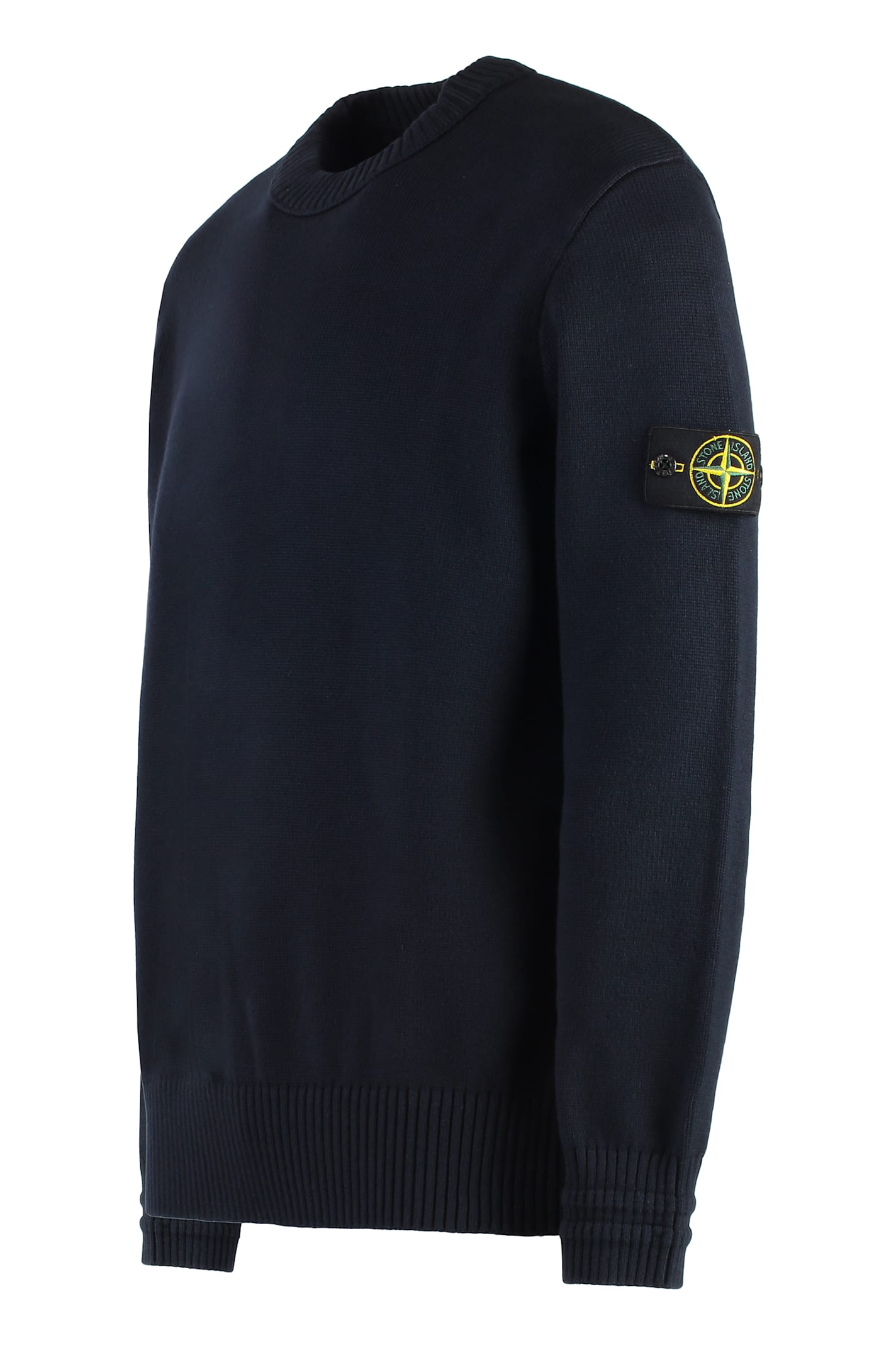 Shop Stone Island Long Sleeve Crew-neck Sweater In Blue