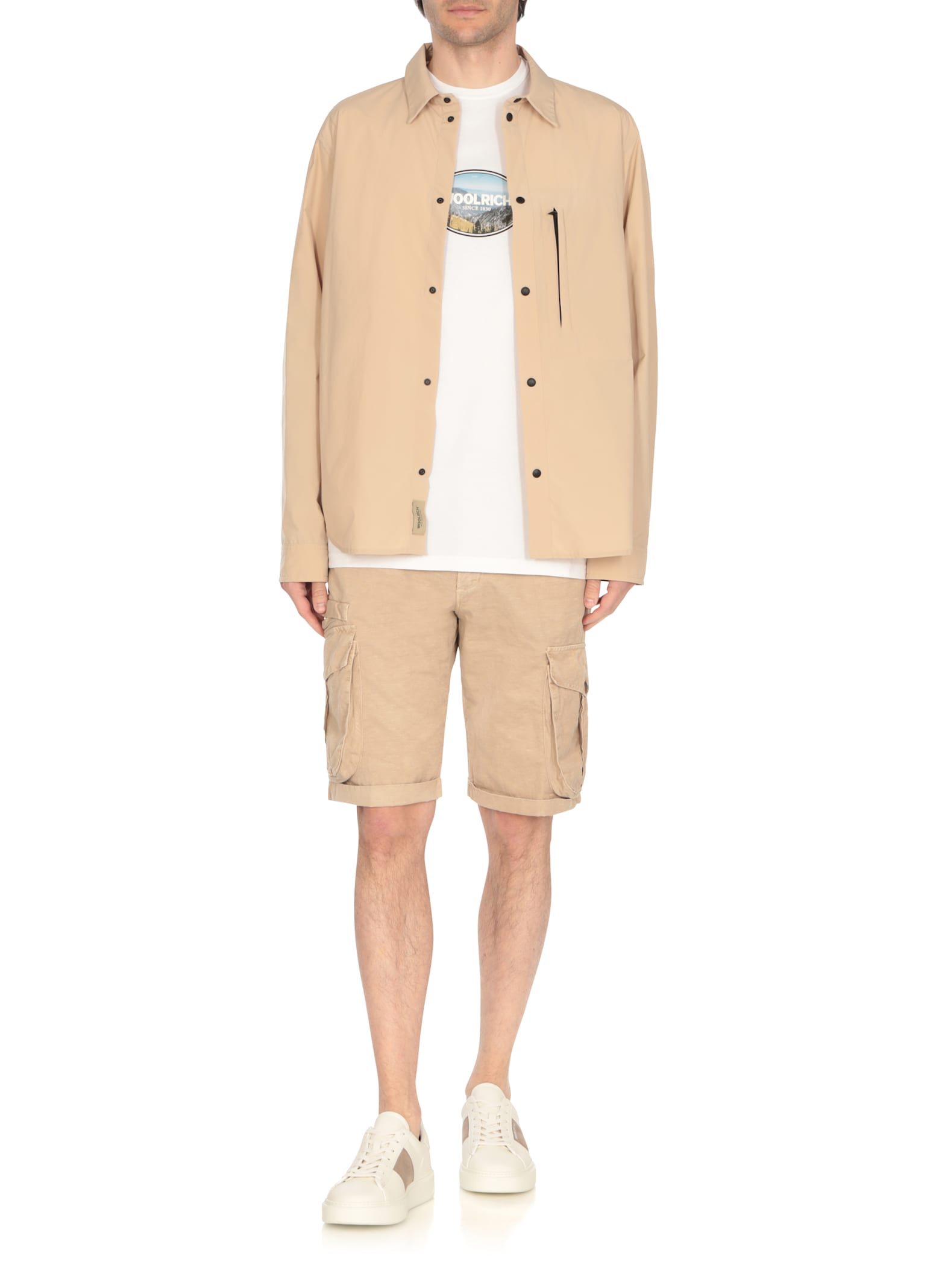 Woolrich White Classic Court Sneakers