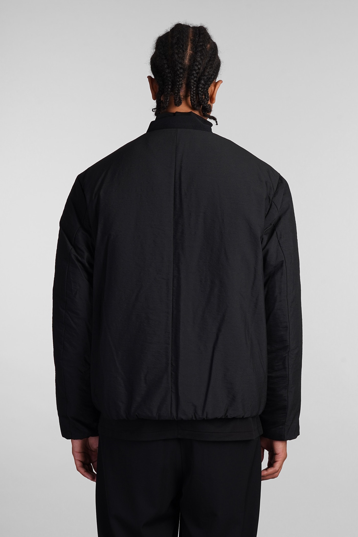 Shop Attachment Bomber In Black Wool