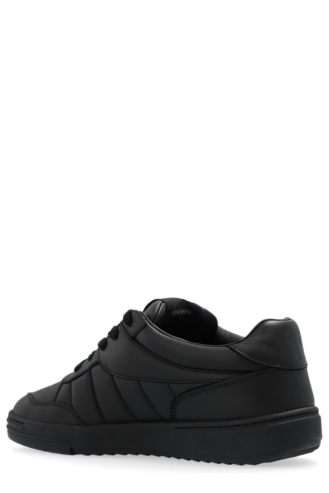 Shop Palm Angels Palm Beach University Low-top Sneakers In Black