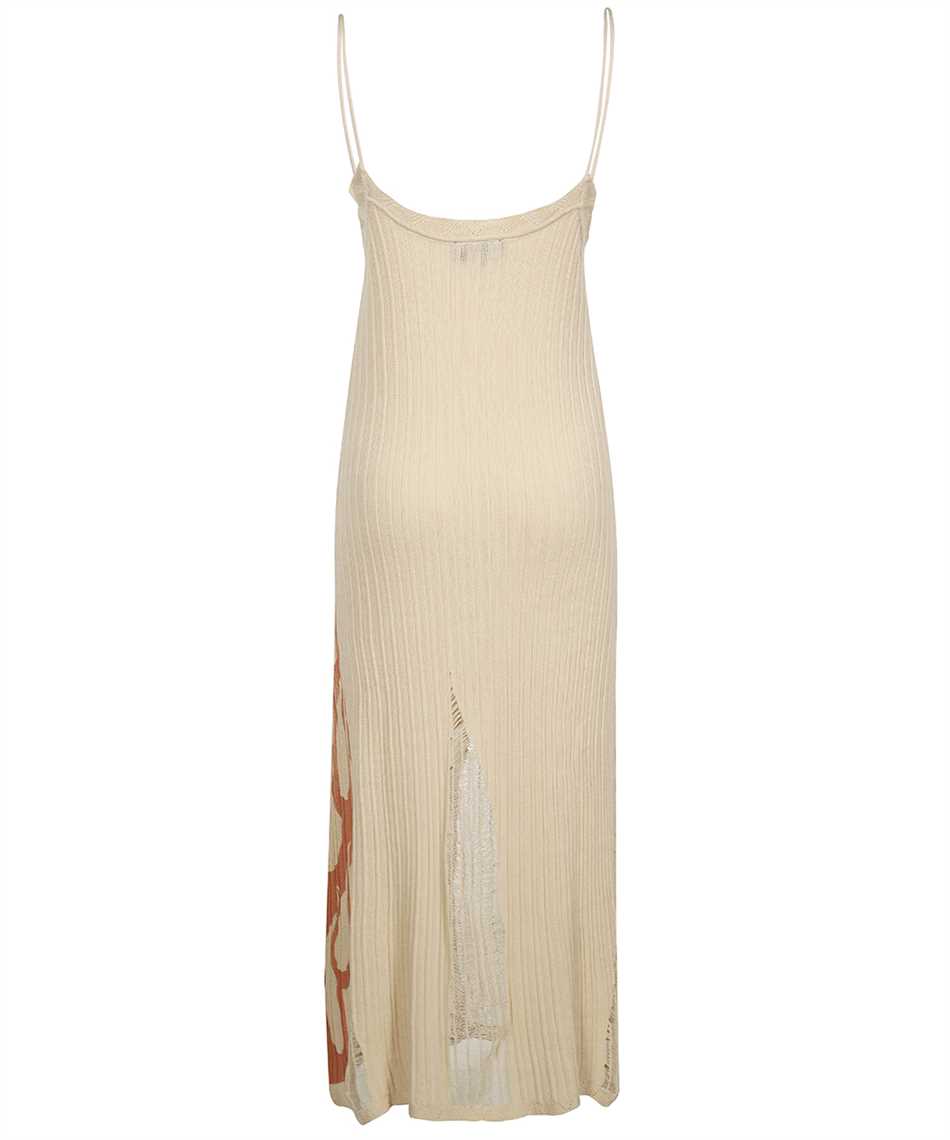 Vision Of Super Flame-print Midi Dress In Neutral