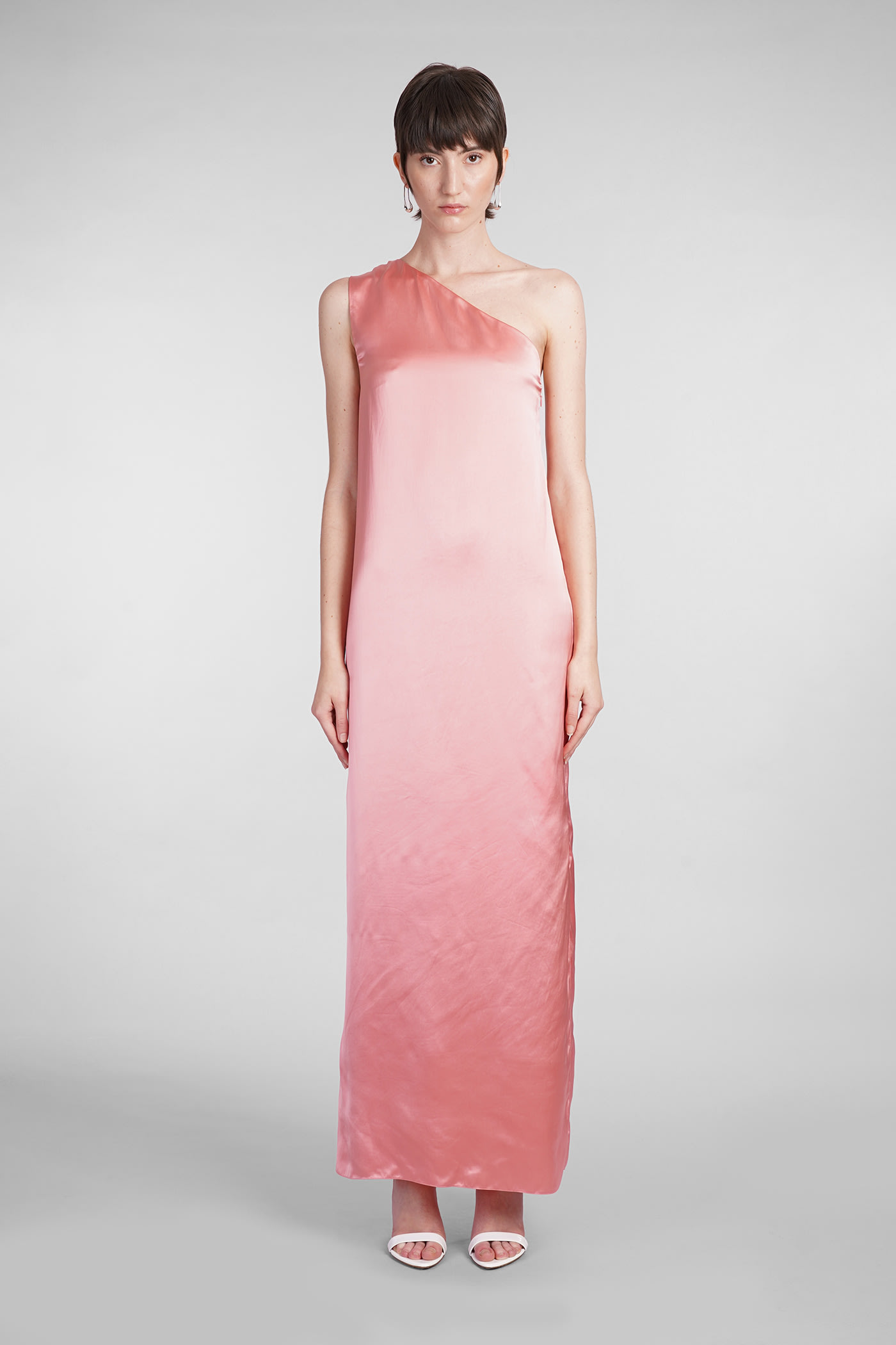 Dress In Rose-pink Viscose