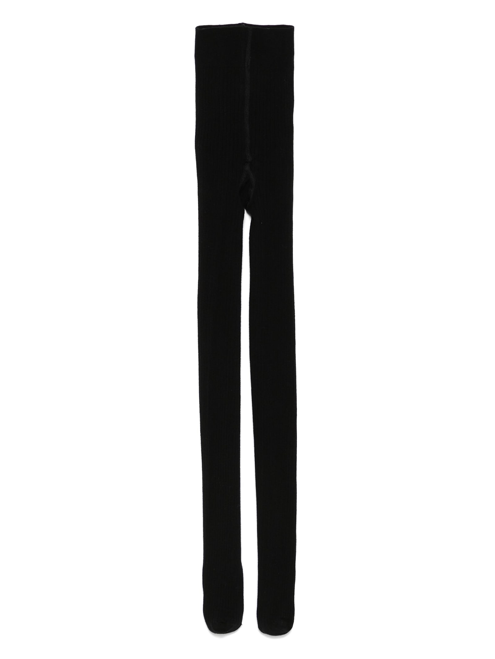 Max Mara High Waist Knitted Tights In Black