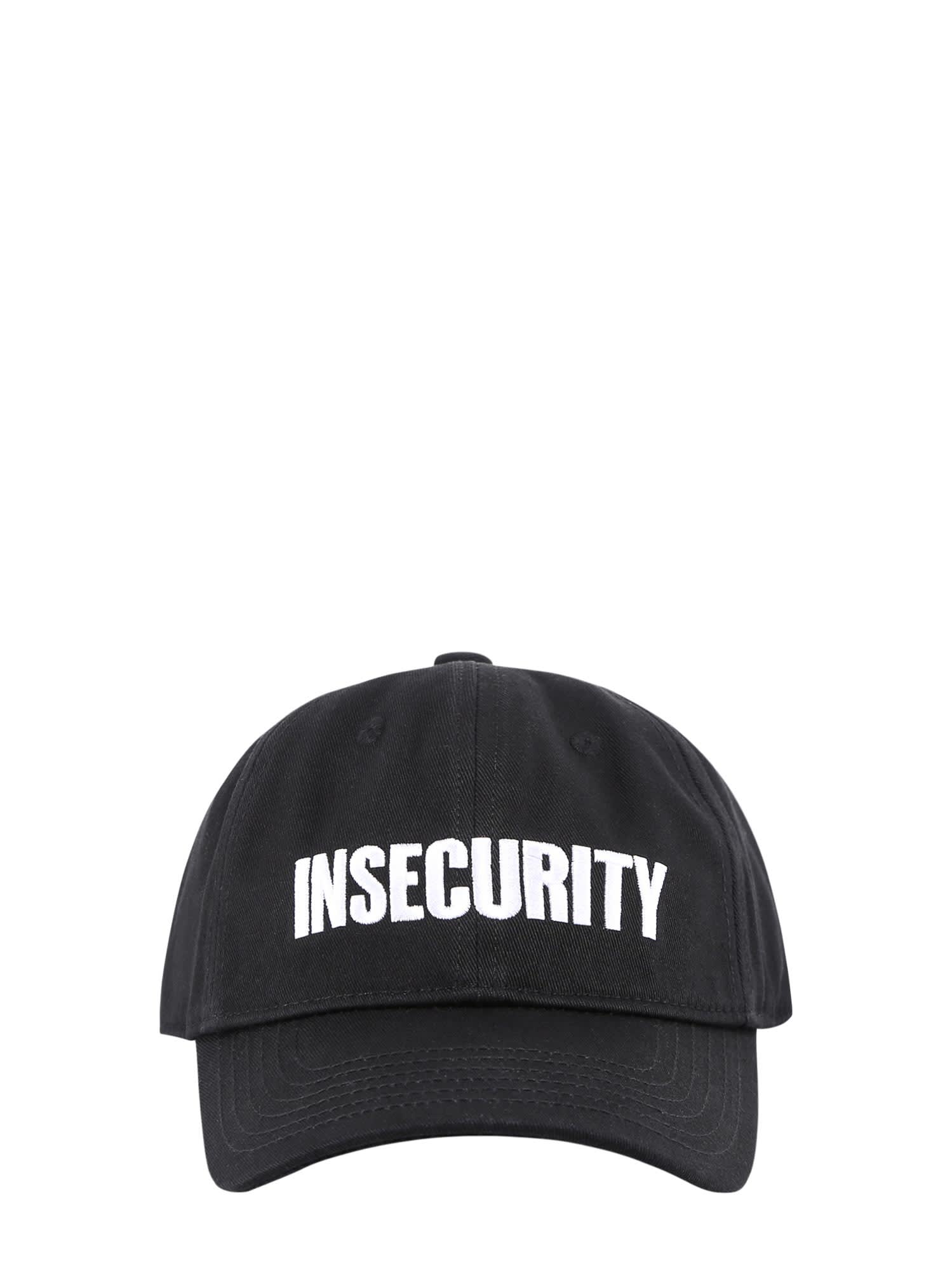 VETEMENT ベースボールキャップ INSECURITY ロゴキャップ | www