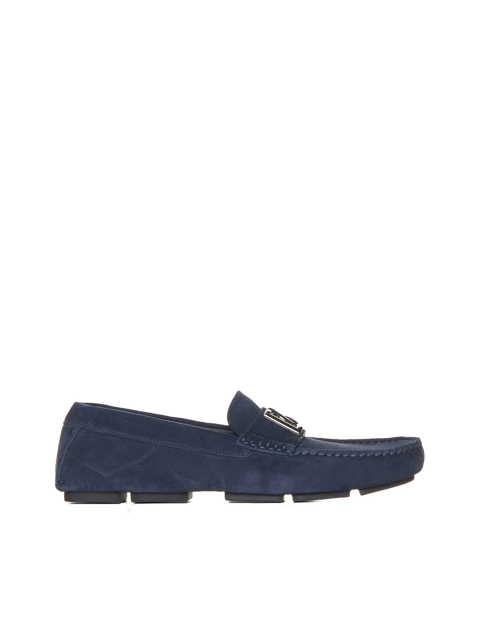 Shop Dolce & Gabbana Loafers In Tono Blu